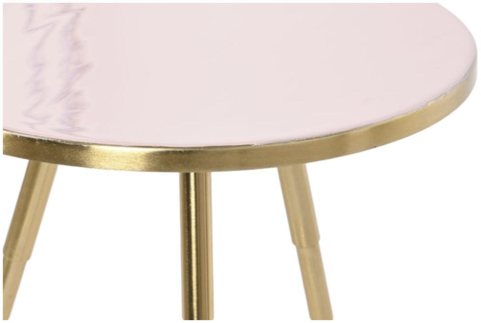 Product photograph of Pink And Golden Side Table - Set Of 2 from Choice Furniture Superstore.