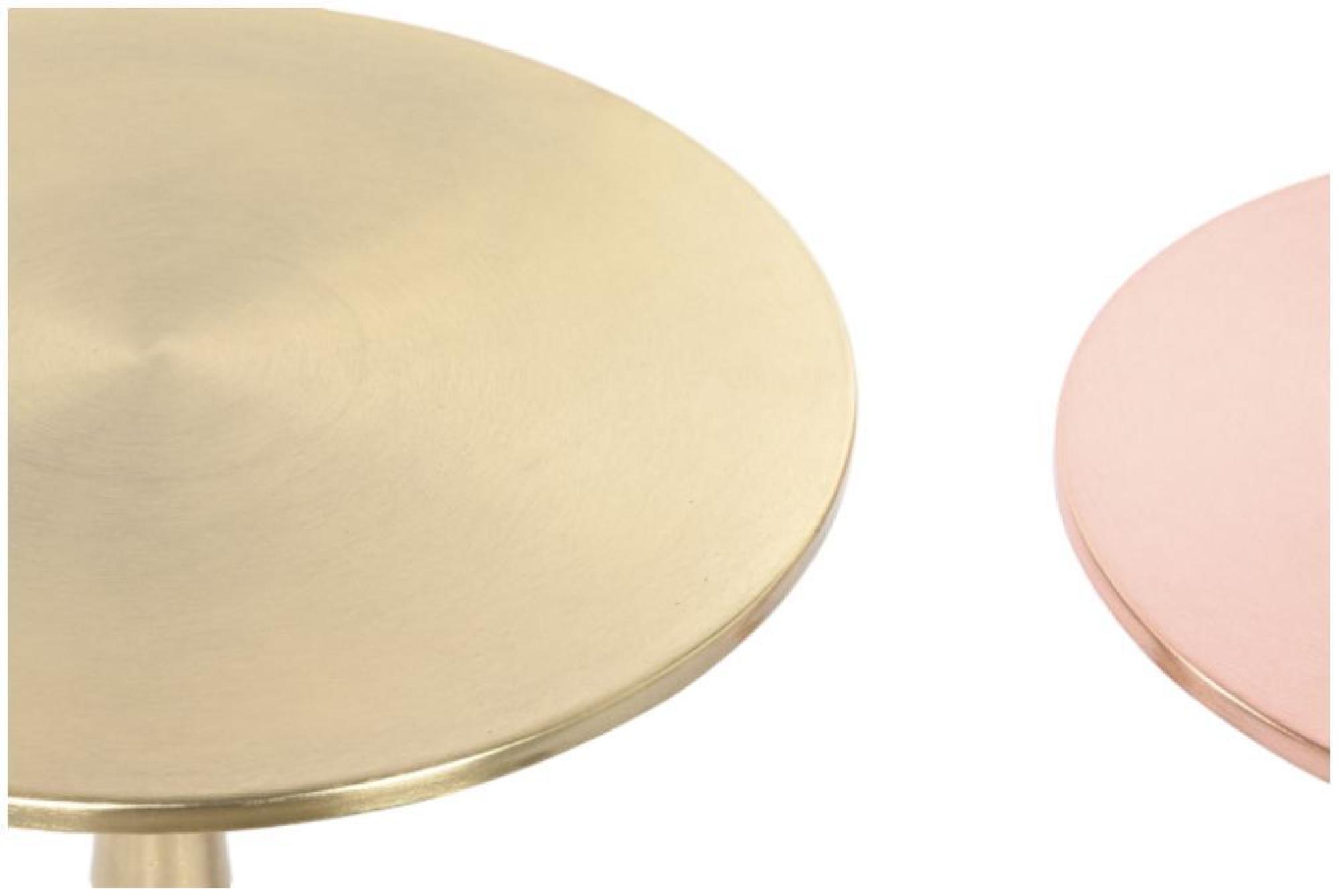 Product photograph of Golden Metal Side Table - Set Of 2 from Choice Furniture Superstore.