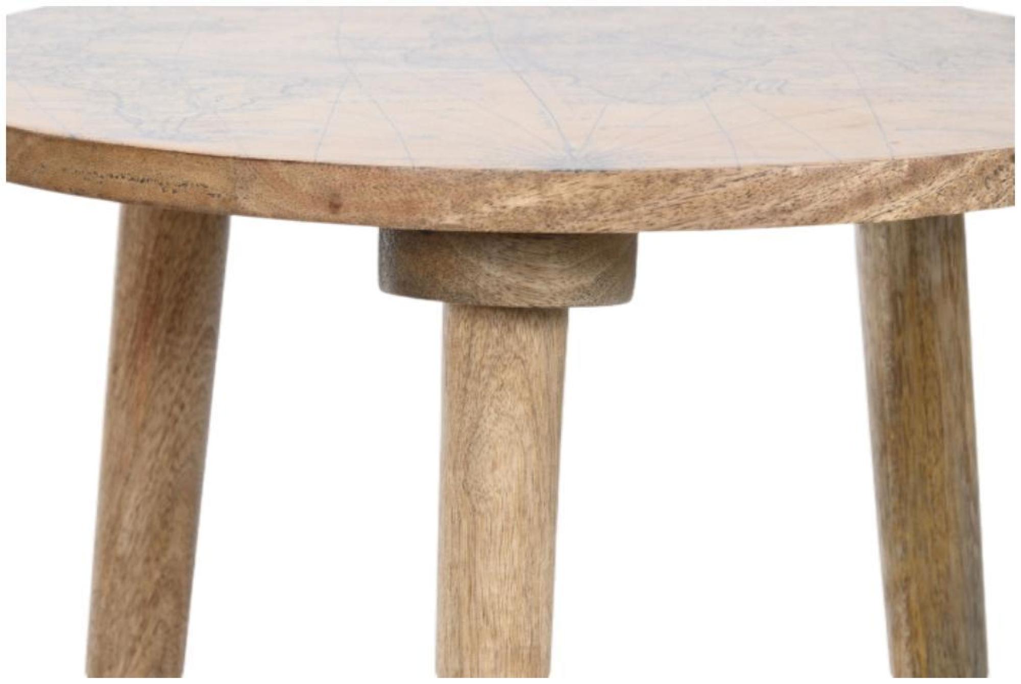 Product photograph of African Brown And White Wood Side Table - Set Of 2 from Choice Furniture Superstore.