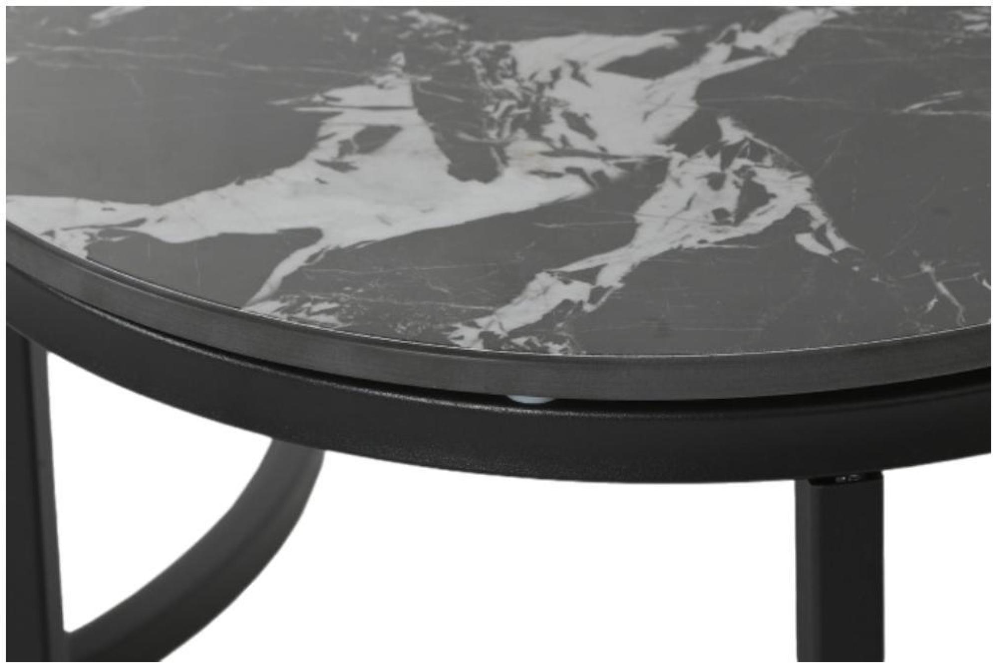 Product photograph of Modern Black Ceramic Side Table - Set Of 3 from Choice Furniture Superstore.