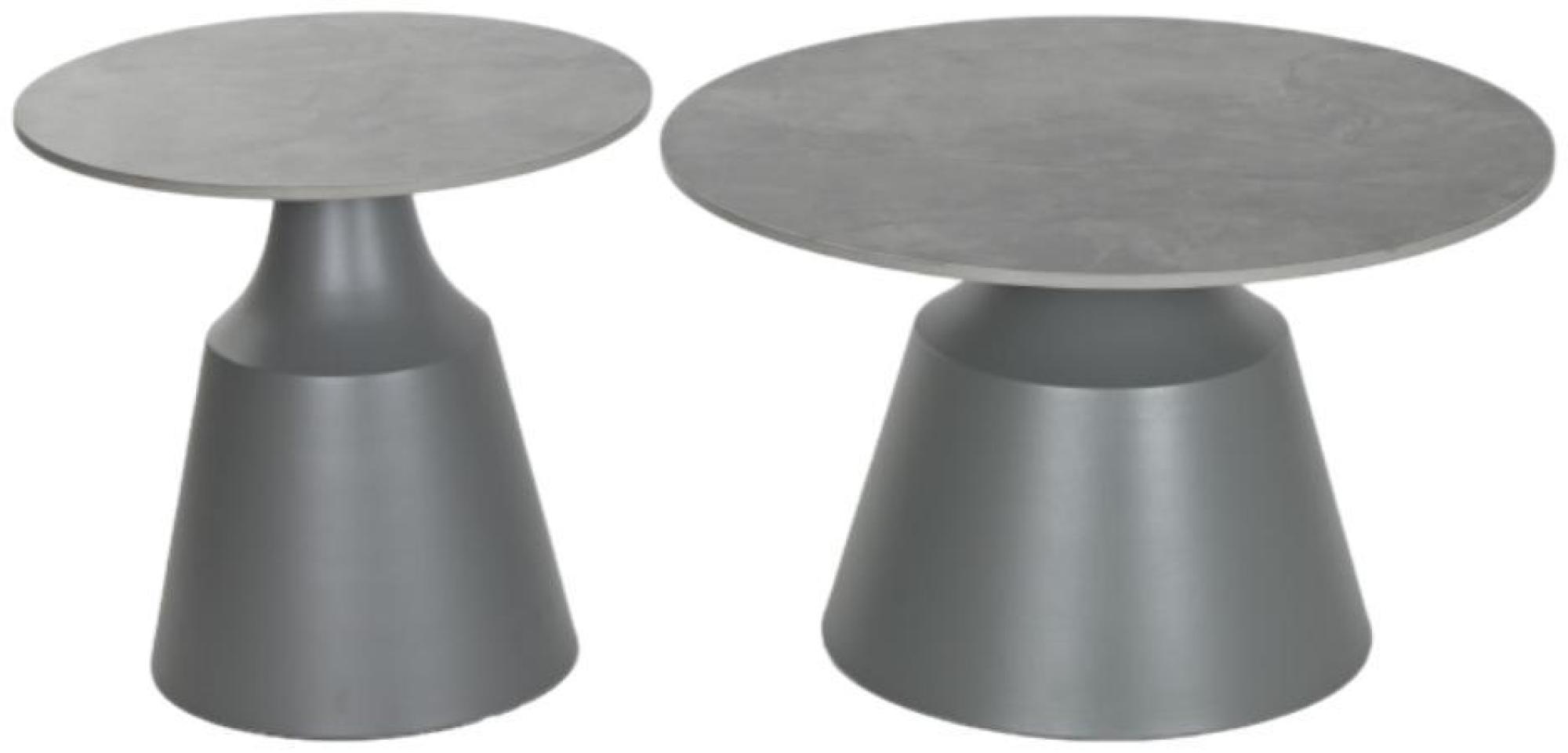 Product photograph of Modern Grey Ceramic Side Table - Set Of 2 from Choice Furniture Superstore.