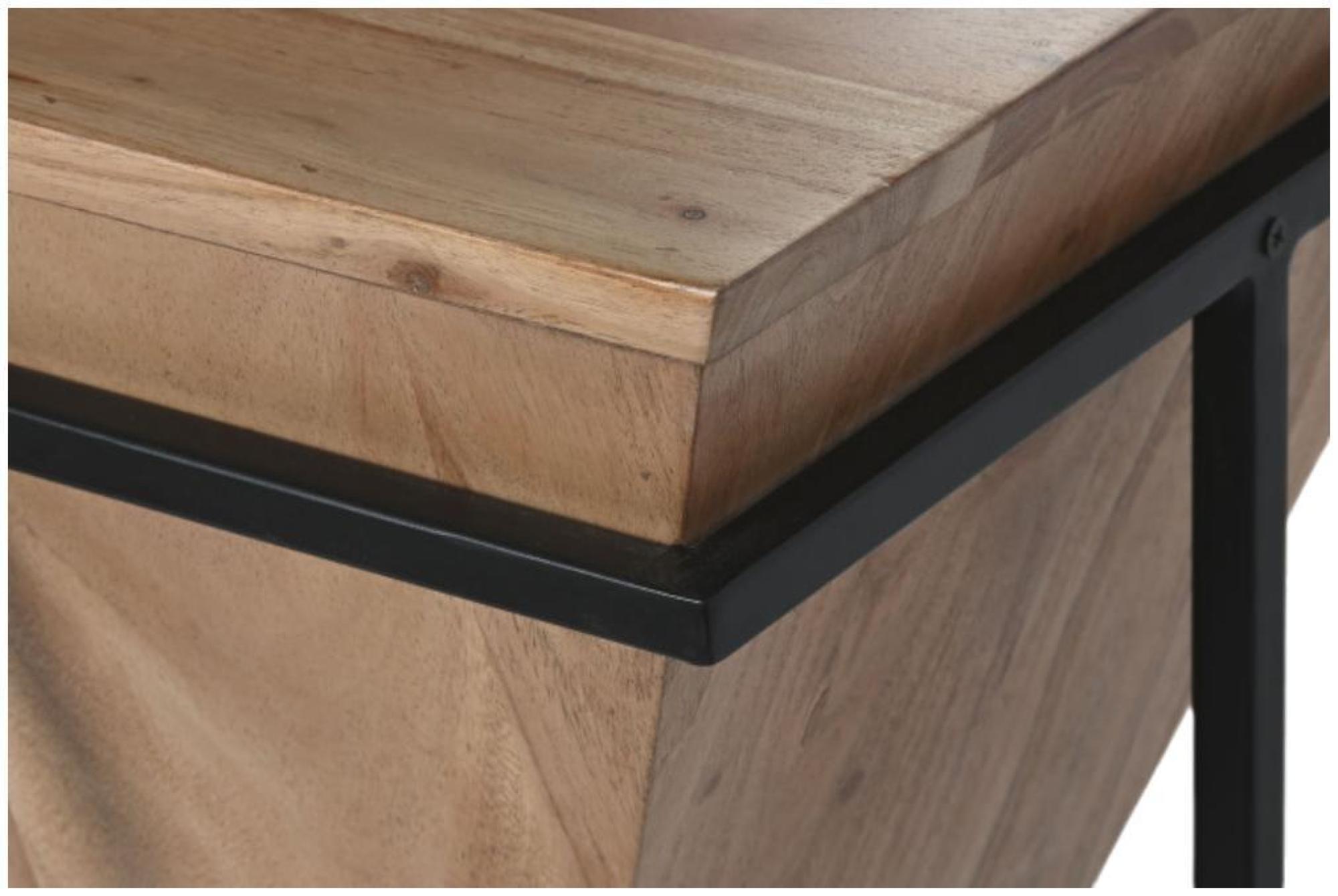 Product photograph of Modern Brown And Black Wood Side Table from Choice Furniture Superstore.