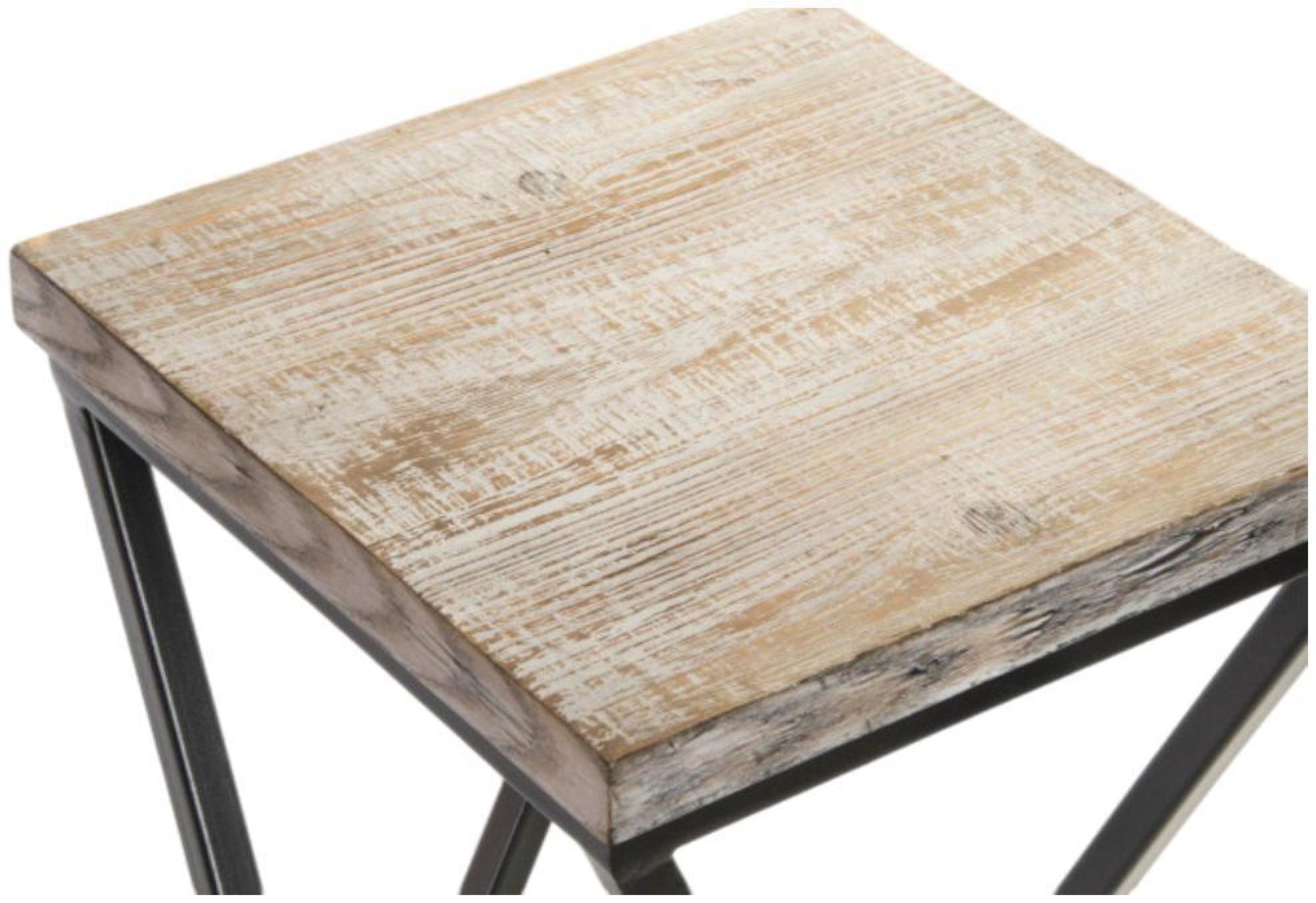 Product photograph of Dark Grey Wood Side Table - Set Of 3 from Choice Furniture Superstore.