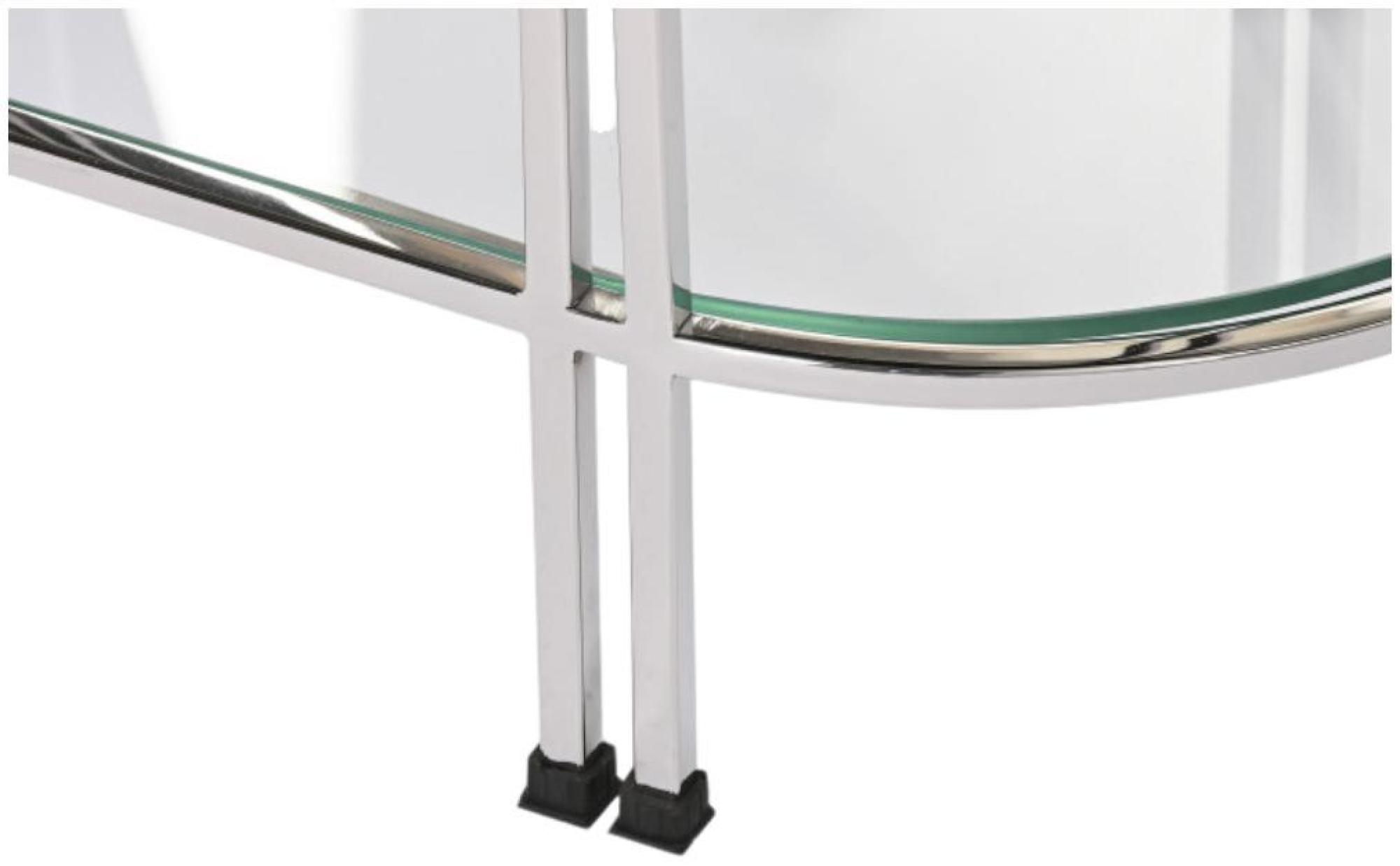 Product photograph of Modern Chromed Mirrored Top Side Table from Choice Furniture Superstore.