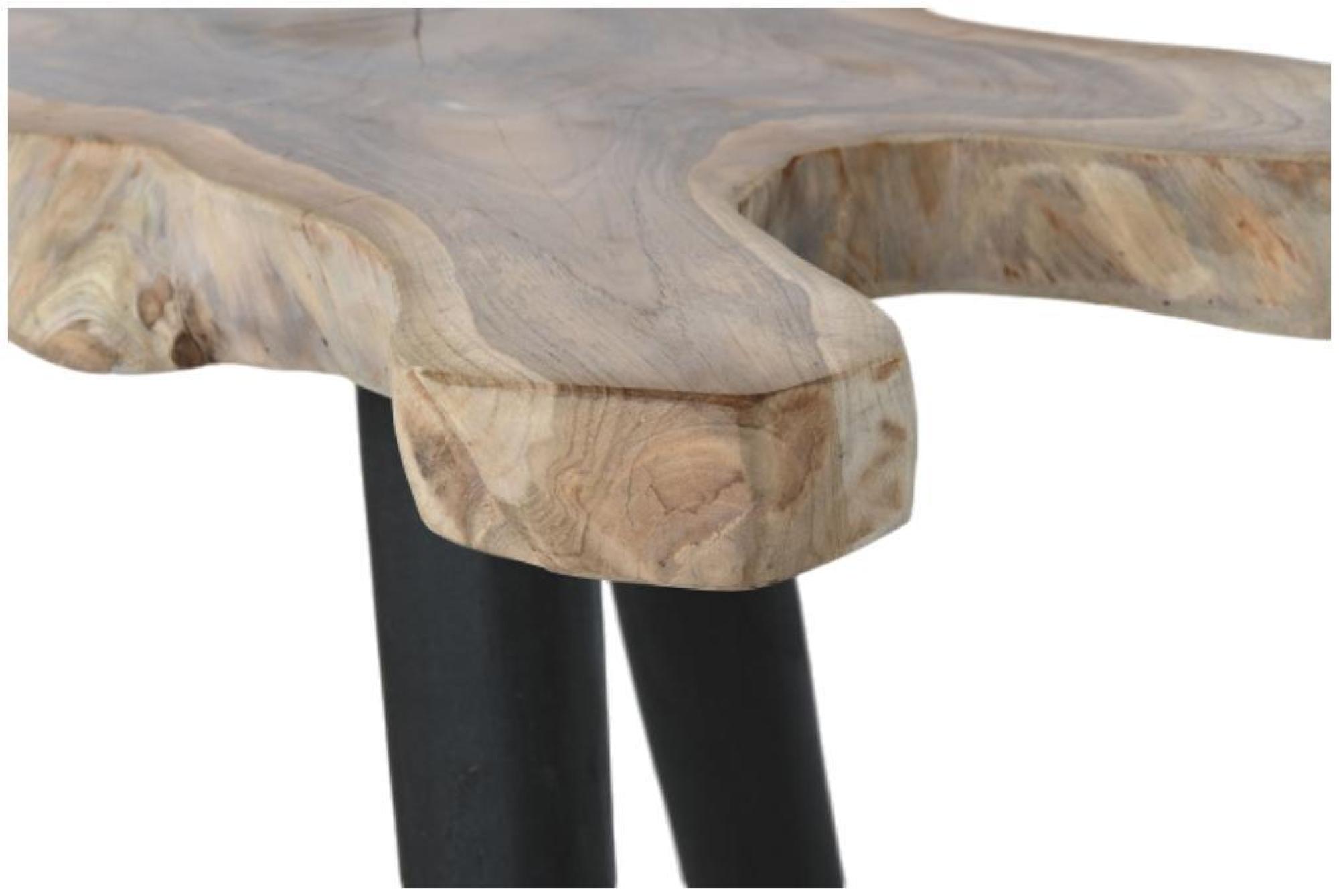 Product photograph of Ranchi Natural And Black Wood Side Table - Set Of 2 from Choice Furniture Superstore.