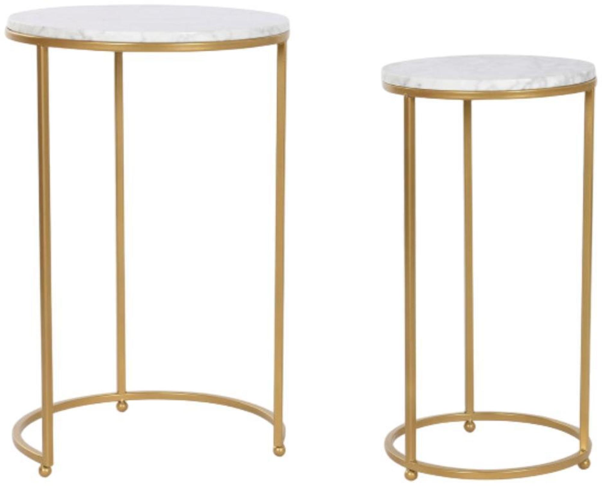 Product photograph of Glam Golden Metal Side Table - Set Of 2 from Choice Furniture Superstore.