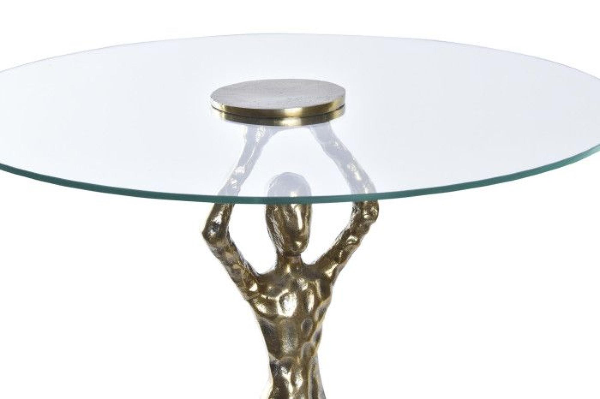 Product photograph of Golden Metal Man Aged Side Table from Choice Furniture Superstore.