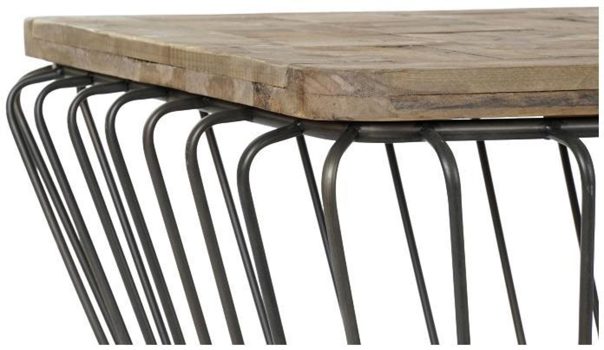 Product photograph of Vintage Pine Tree And Metal Coffee Table from Choice Furniture Superstore.