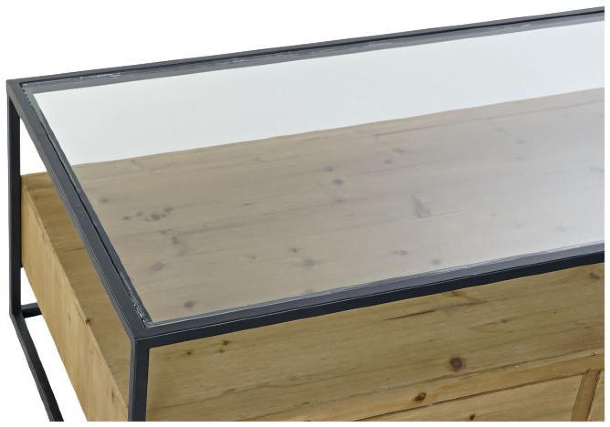 Product photograph of Amritsar Light Brown And Glass Storage Coffee Table from Choice Furniture Superstore.