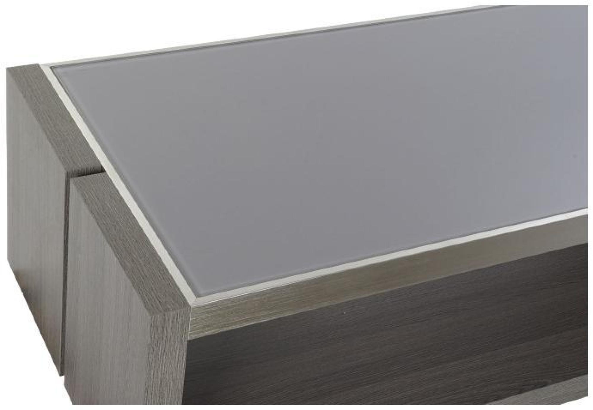 Product photograph of Grey Wood And Glass Coffee Table from Choice Furniture Superstore.