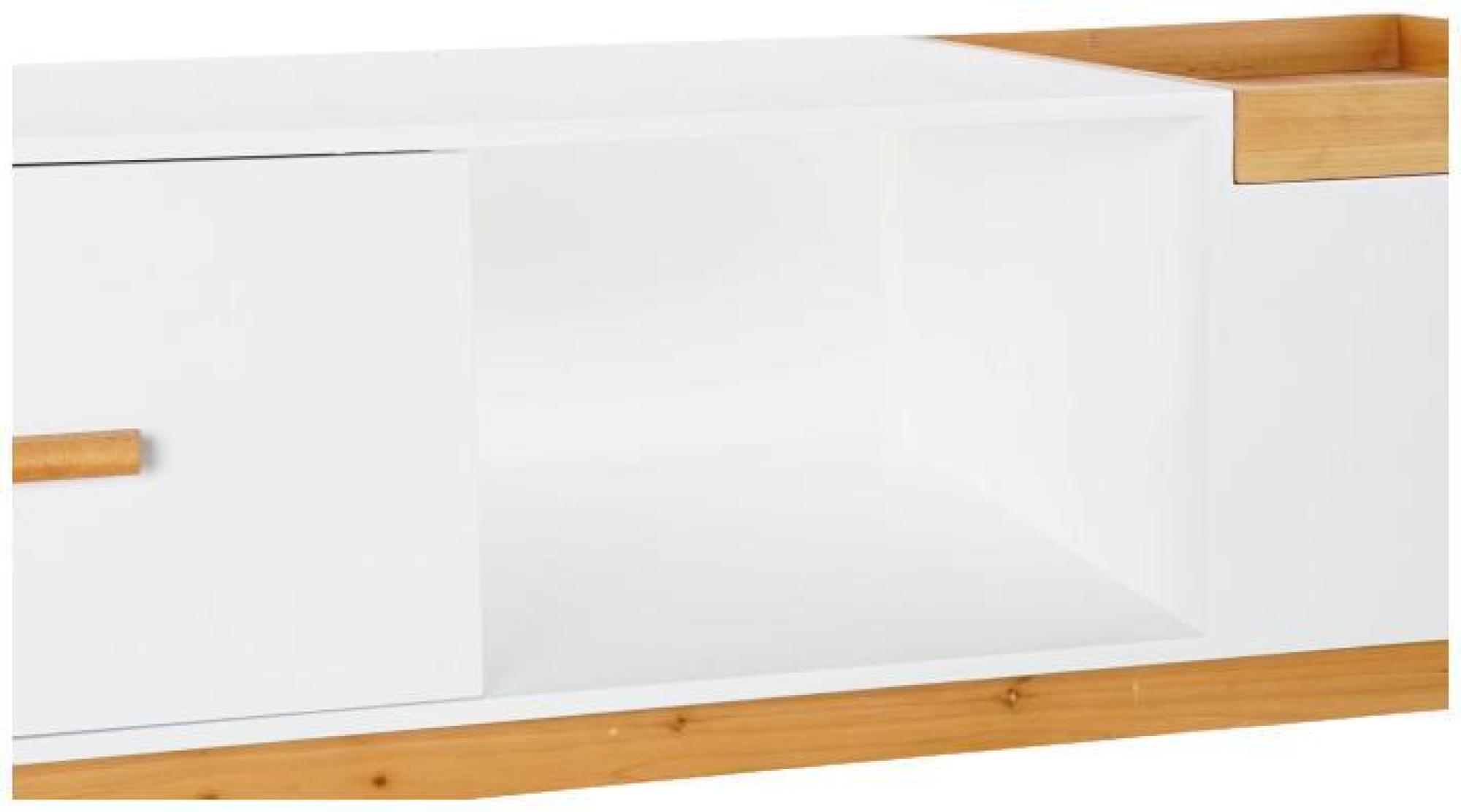 Product photograph of Scandi White Wooden Storage Coffee Table from Choice Furniture Superstore.