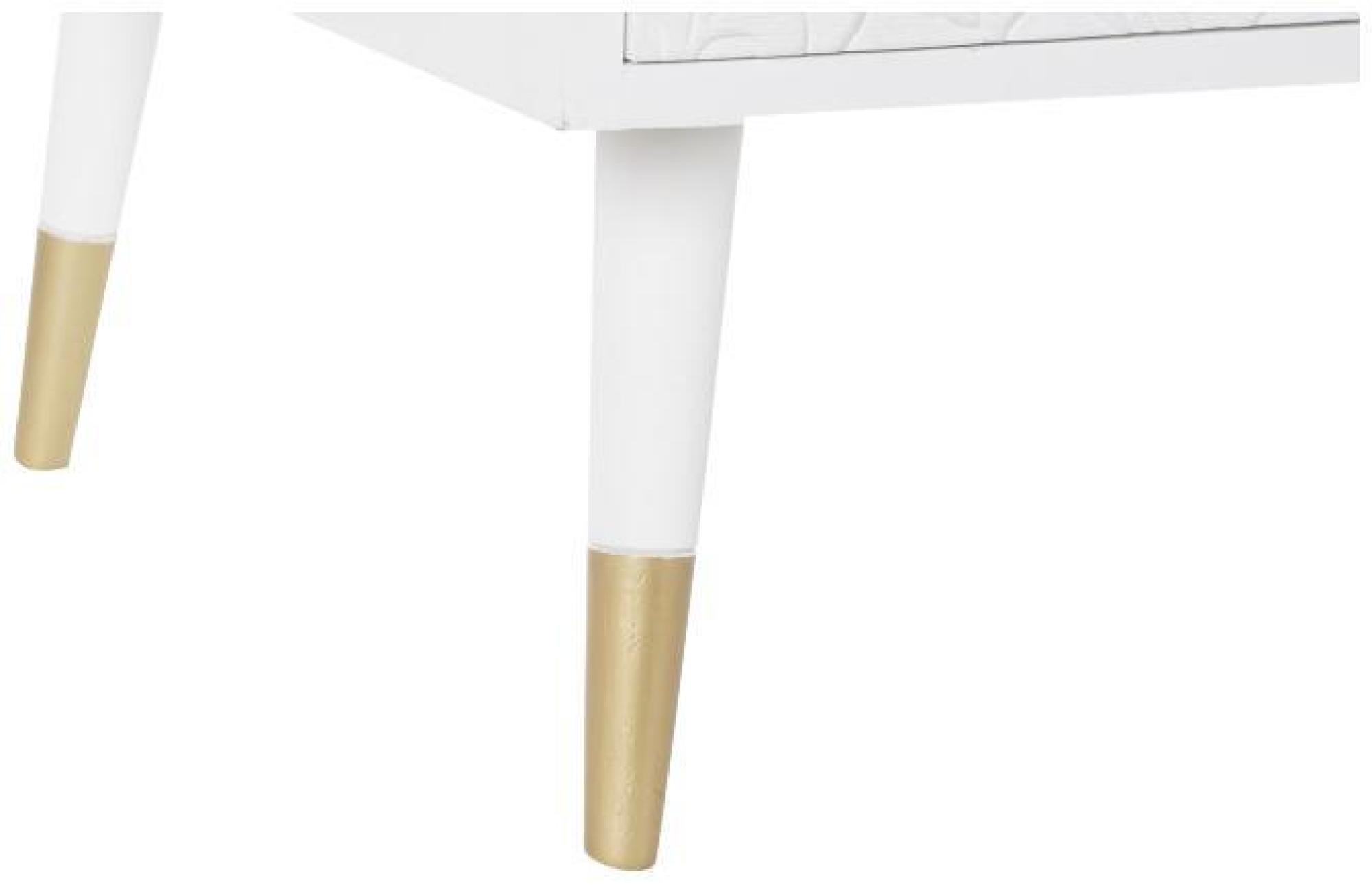 Product photograph of Indian White Wood Storage Coffee Table from Choice Furniture Superstore.