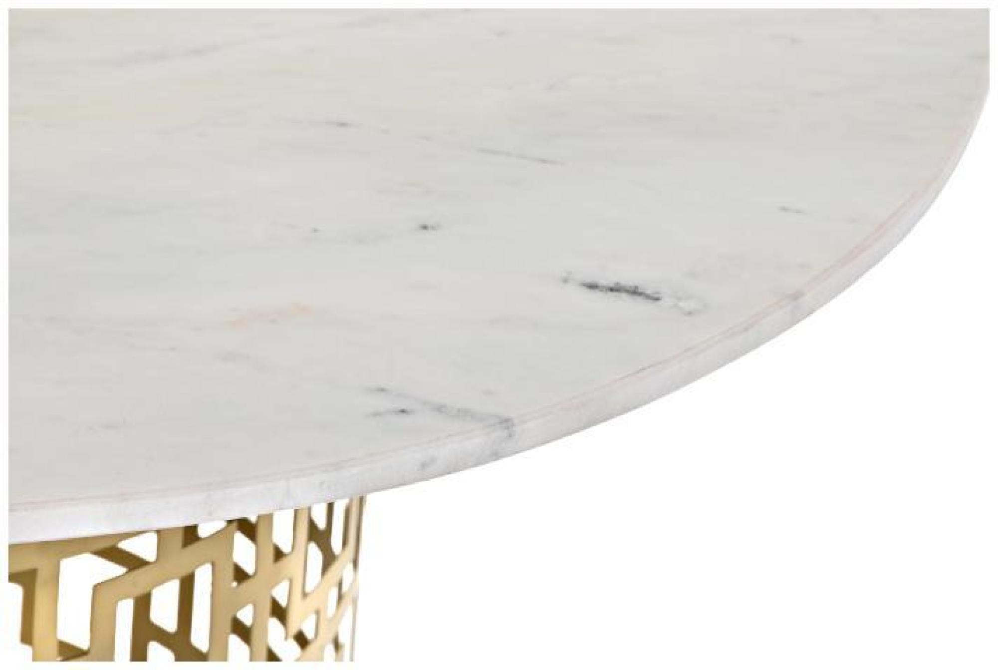 Product photograph of Oriental White Marble Round Coffee Table from Choice Furniture Superstore.