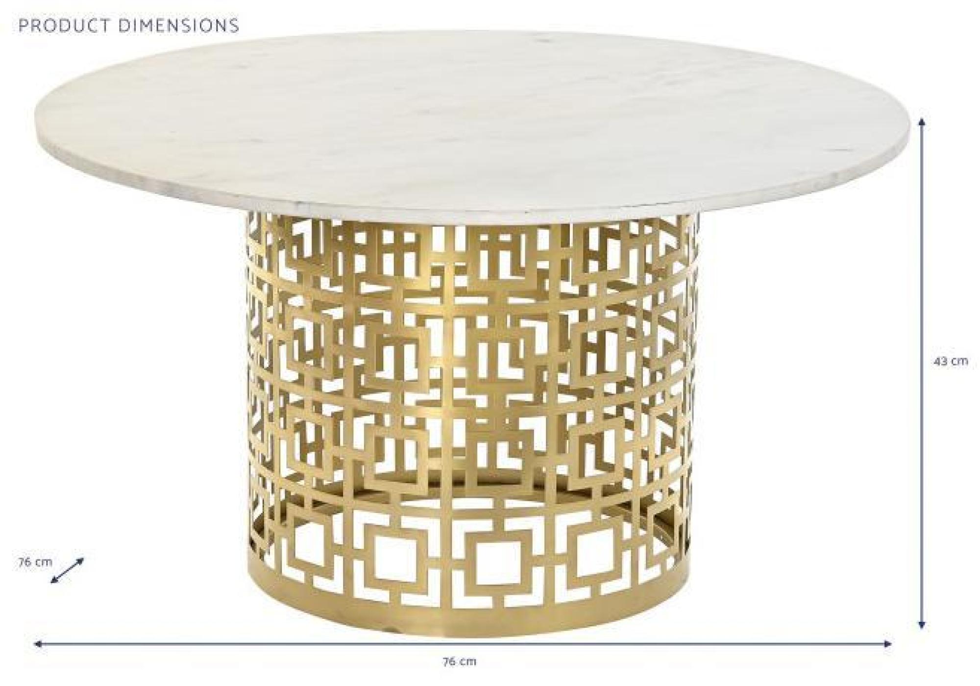 Product photograph of Oriental White Marble Round Coffee Table from Choice Furniture Superstore.