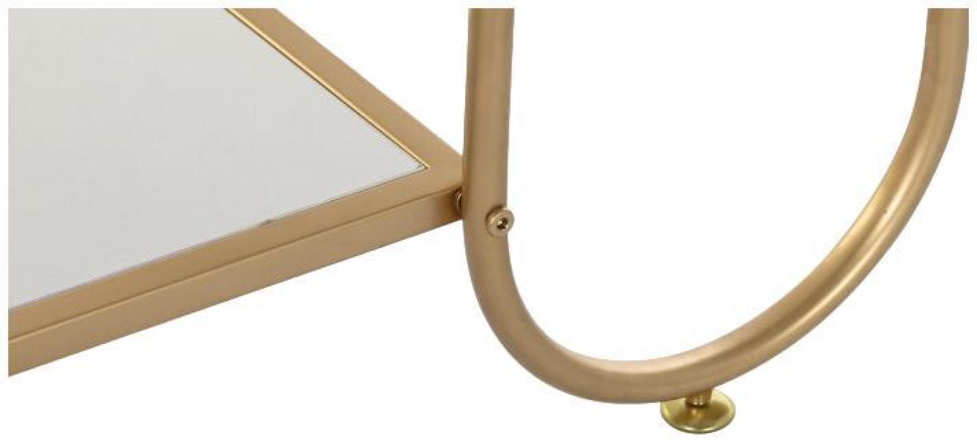 Product photograph of Glam White Coffee Table With Gold Frame from Choice Furniture Superstore.