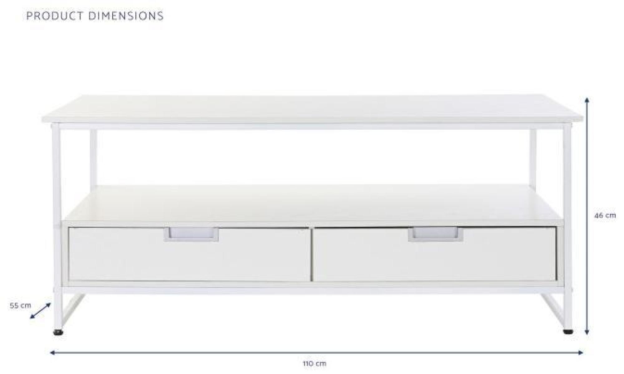 Product photograph of White Metal Storage Coffee Table from Choice Furniture Superstore.