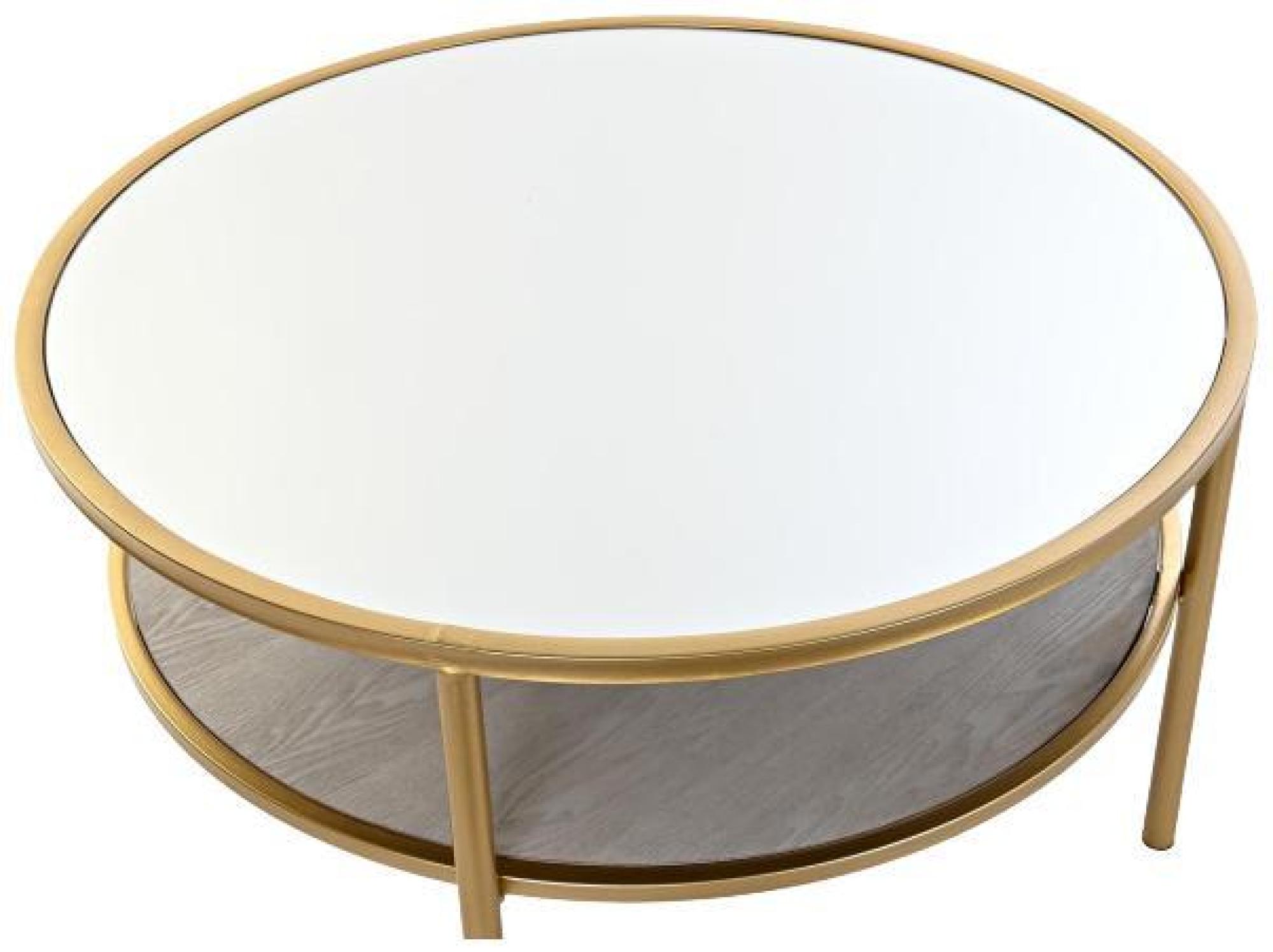 Product photograph of Glam Mirrored Round Coffee Table from Choice Furniture Superstore.