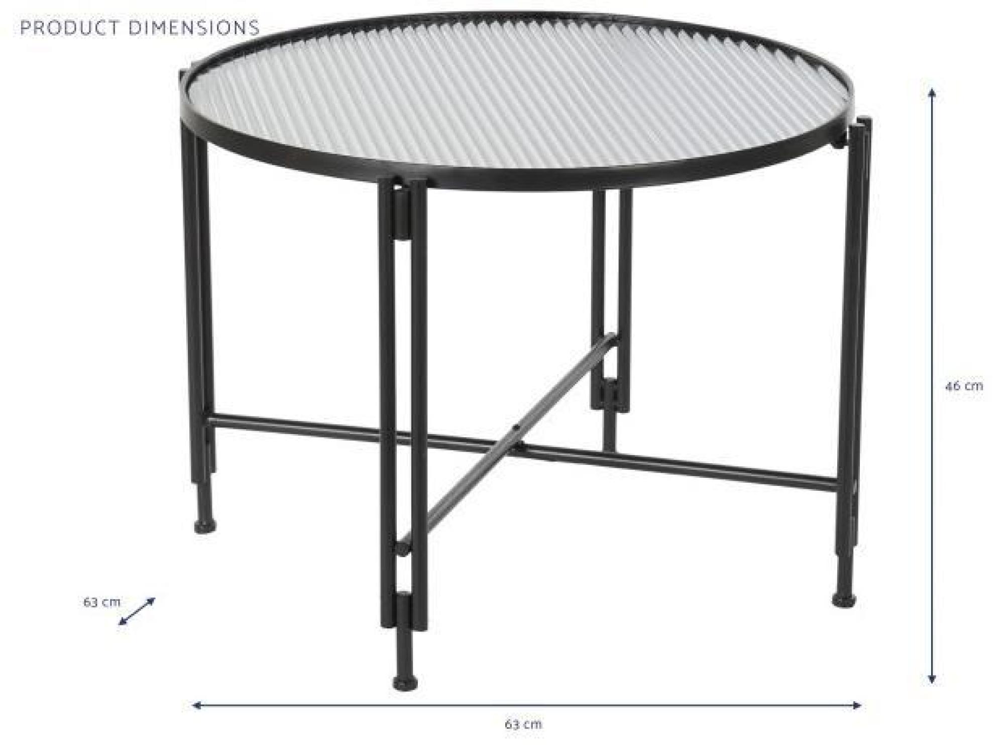 Product photograph of Black Metal Round Coffee Table from Choice Furniture Superstore.