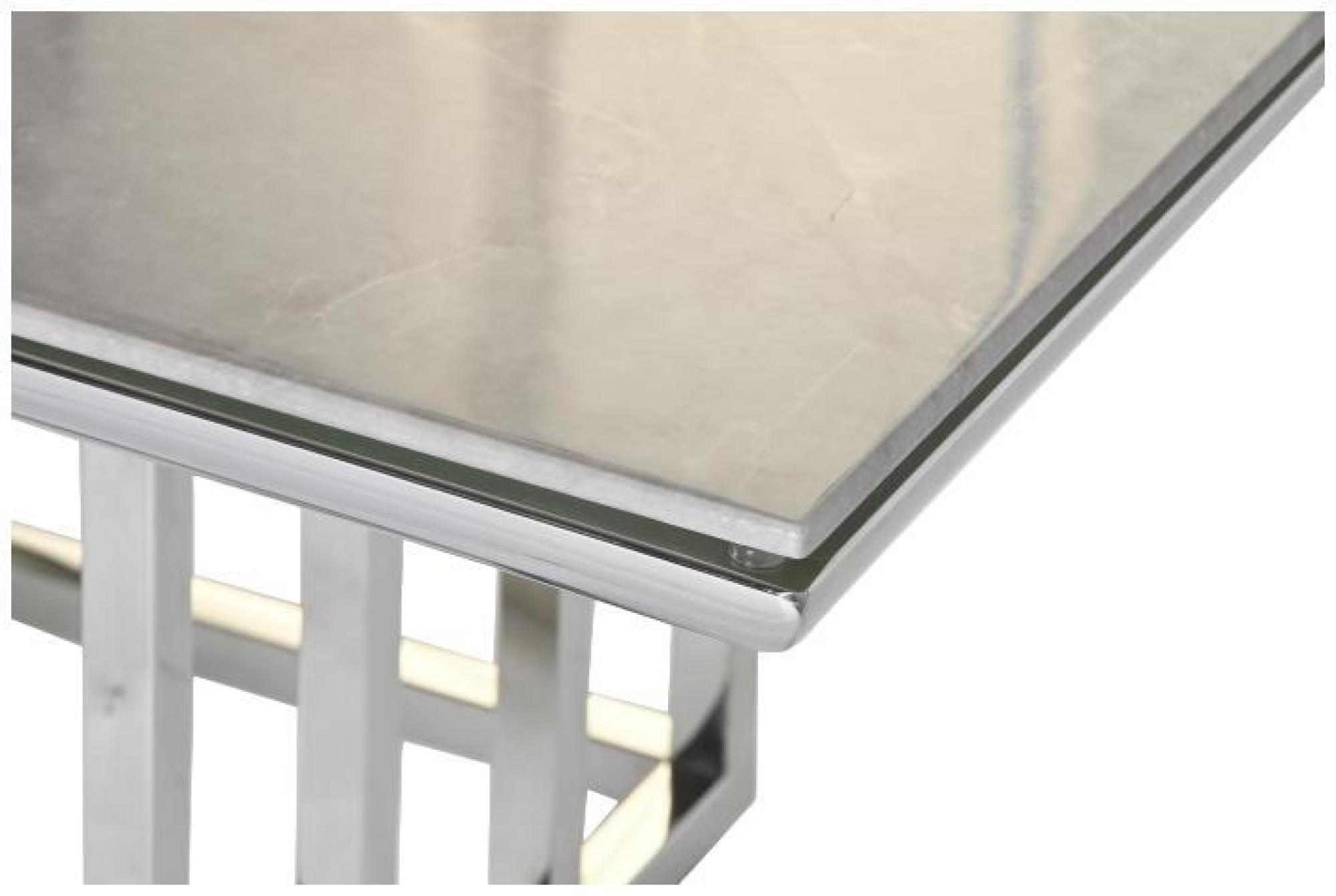 Product photograph of Chic White Steel Coffee Table from Choice Furniture Superstore.