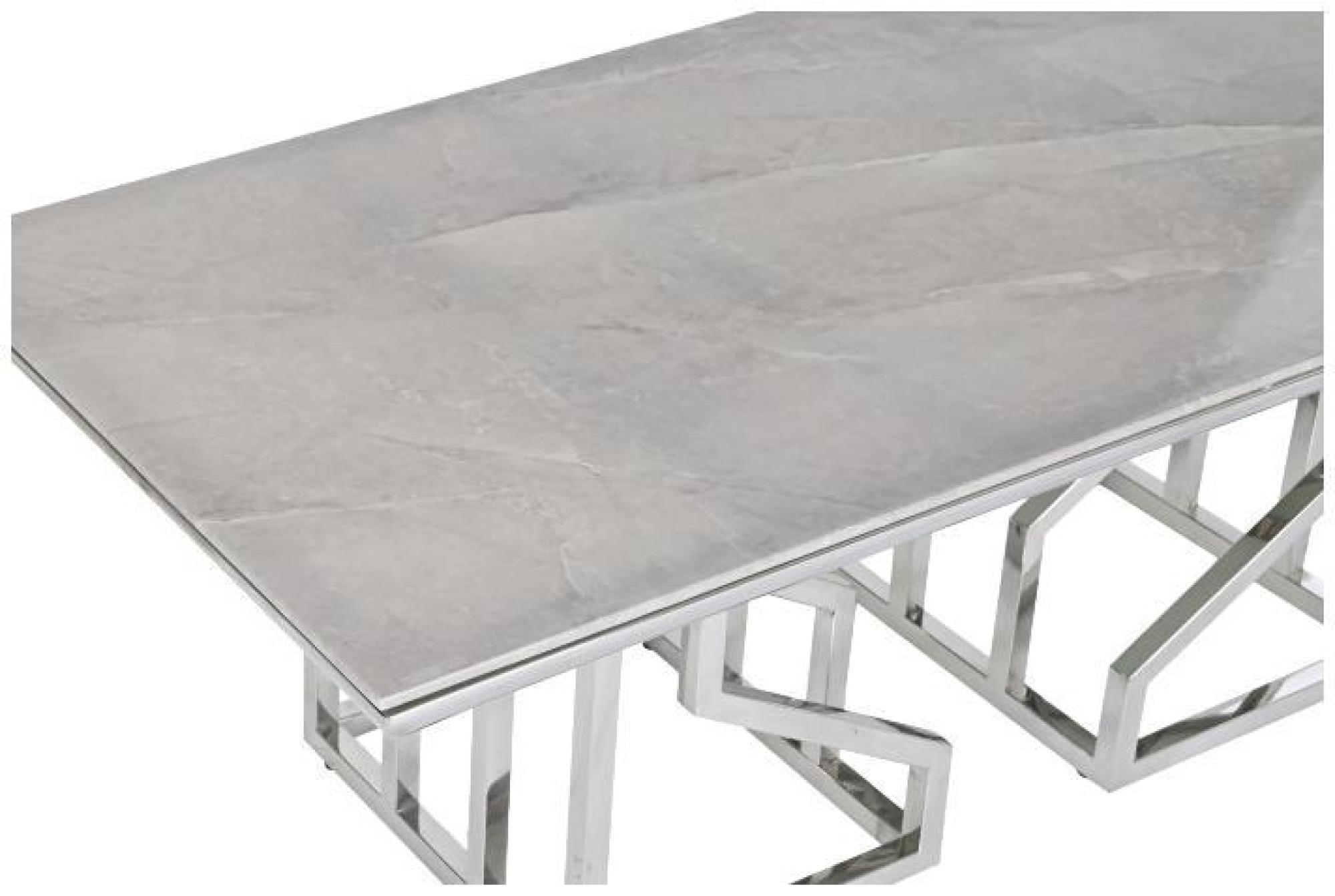 Product photograph of Chic White Steel Coffee Table from Choice Furniture Superstore.