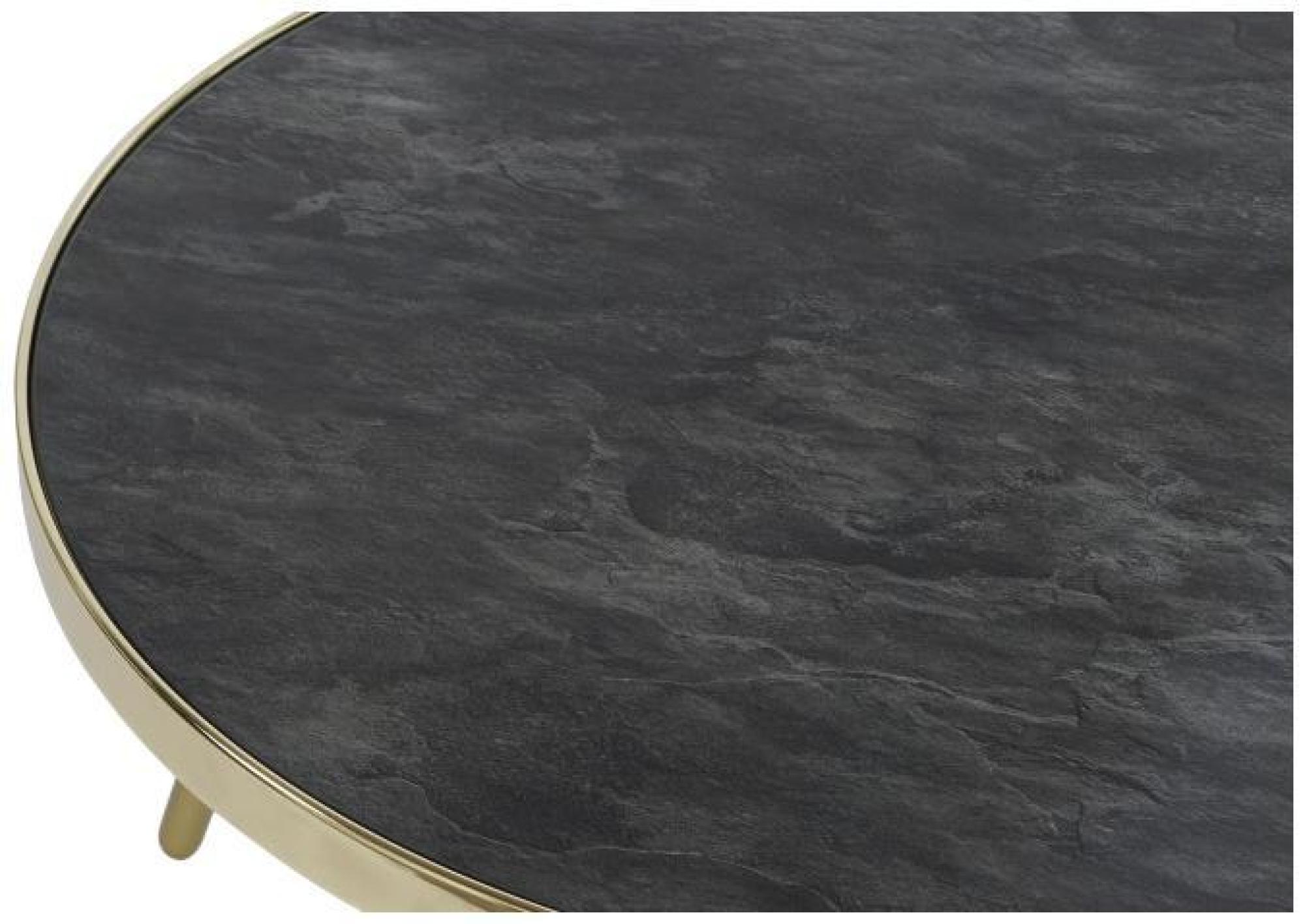 Product photograph of Glam Black Marble Effect Round Coffee Table from Choice Furniture Superstore.