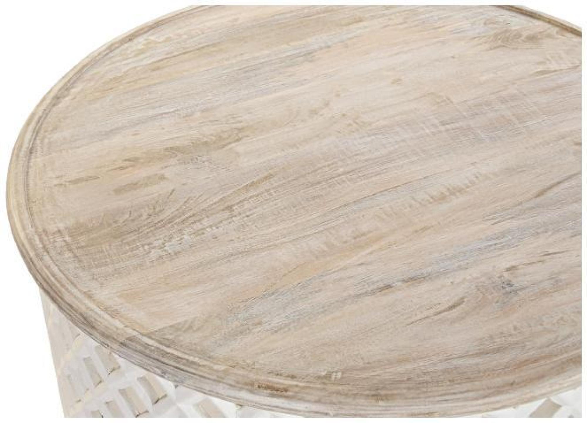 Product photograph of Indian Mango Wood Round Coffee Table from Choice Furniture Superstore.