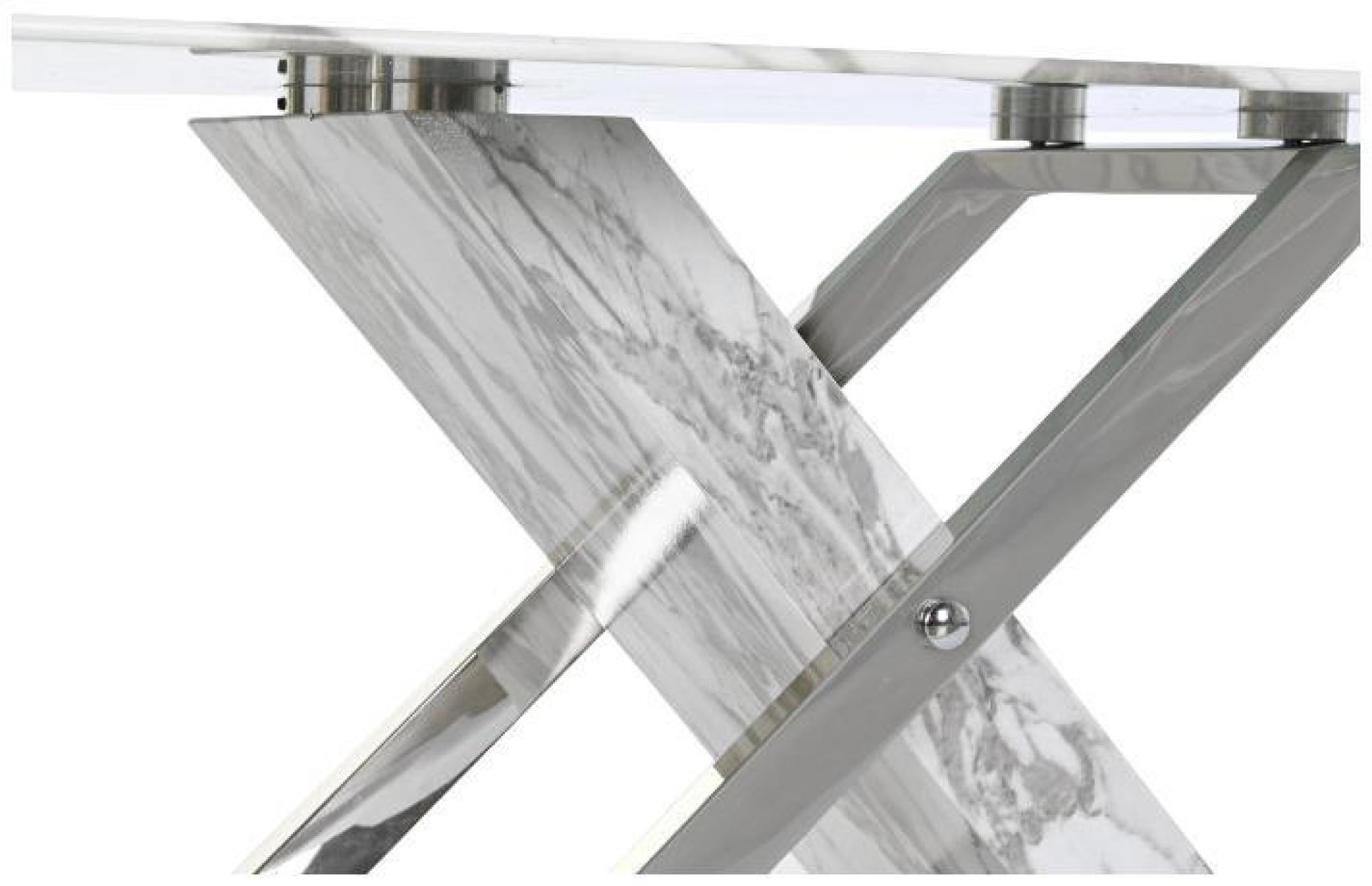 Product photograph of Madison White Glass Coffee Table from Choice Furniture Superstore.