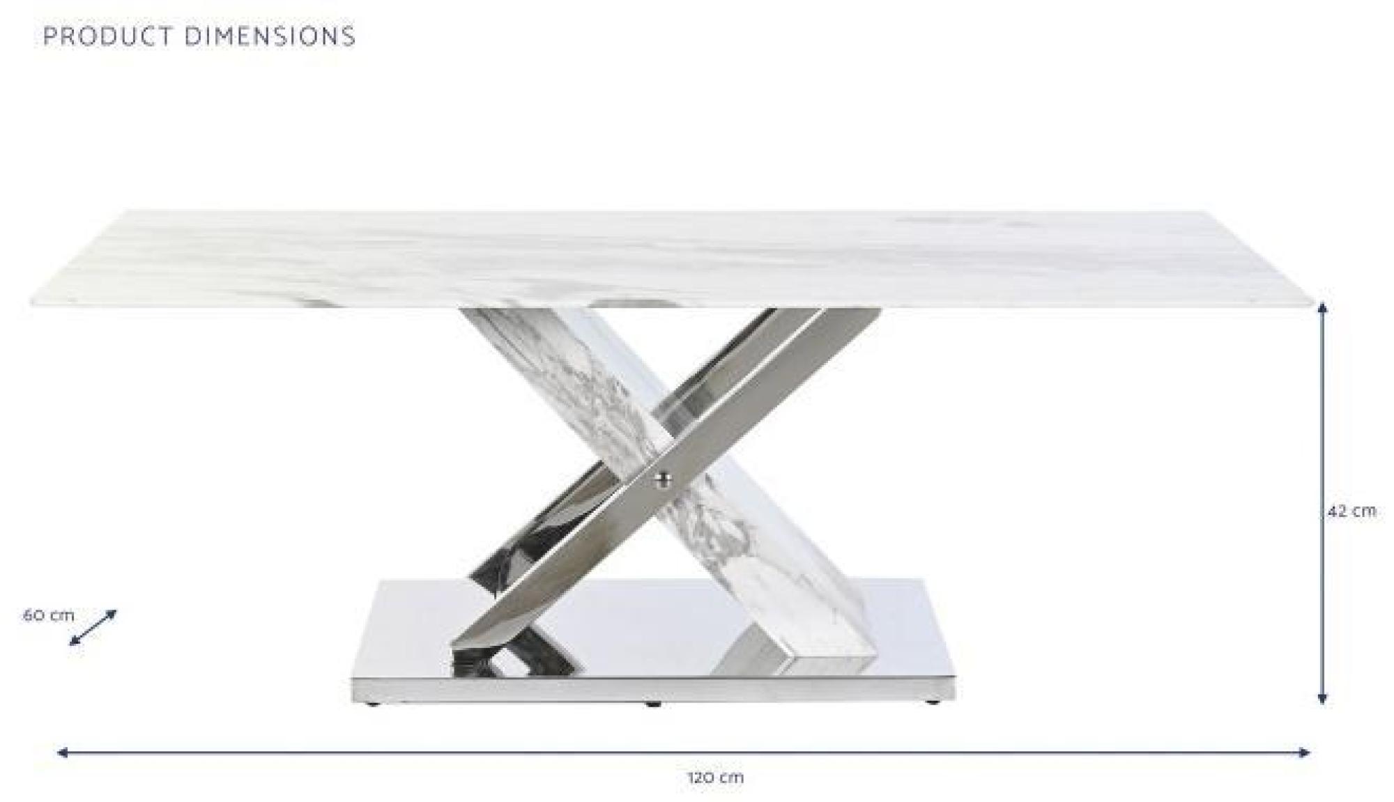 Product photograph of Madison White Glass Coffee Table from Choice Furniture Superstore.