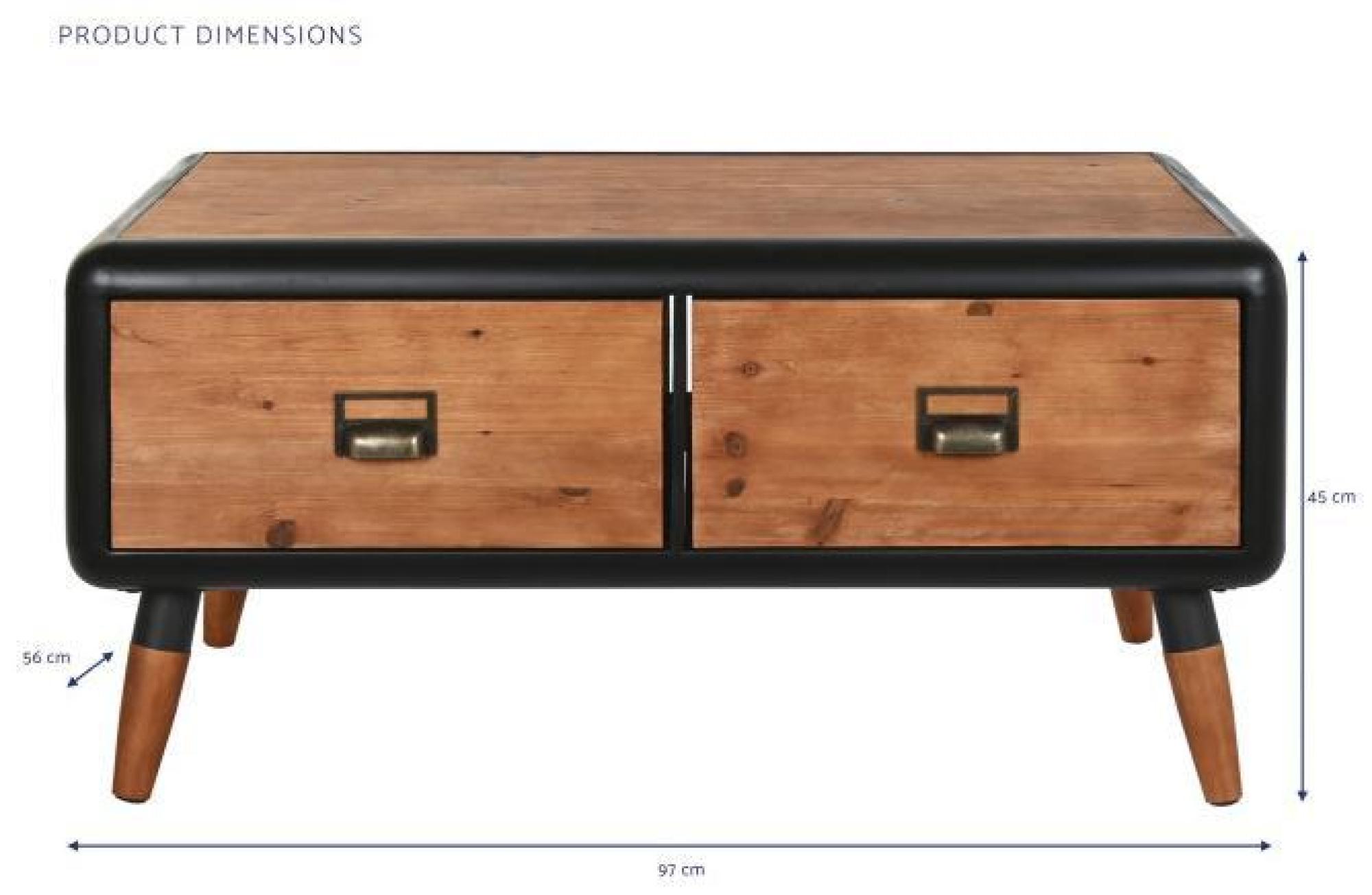 Product photograph of Loft Dark Brown Storage Coffee Table from Choice Furniture Superstore.