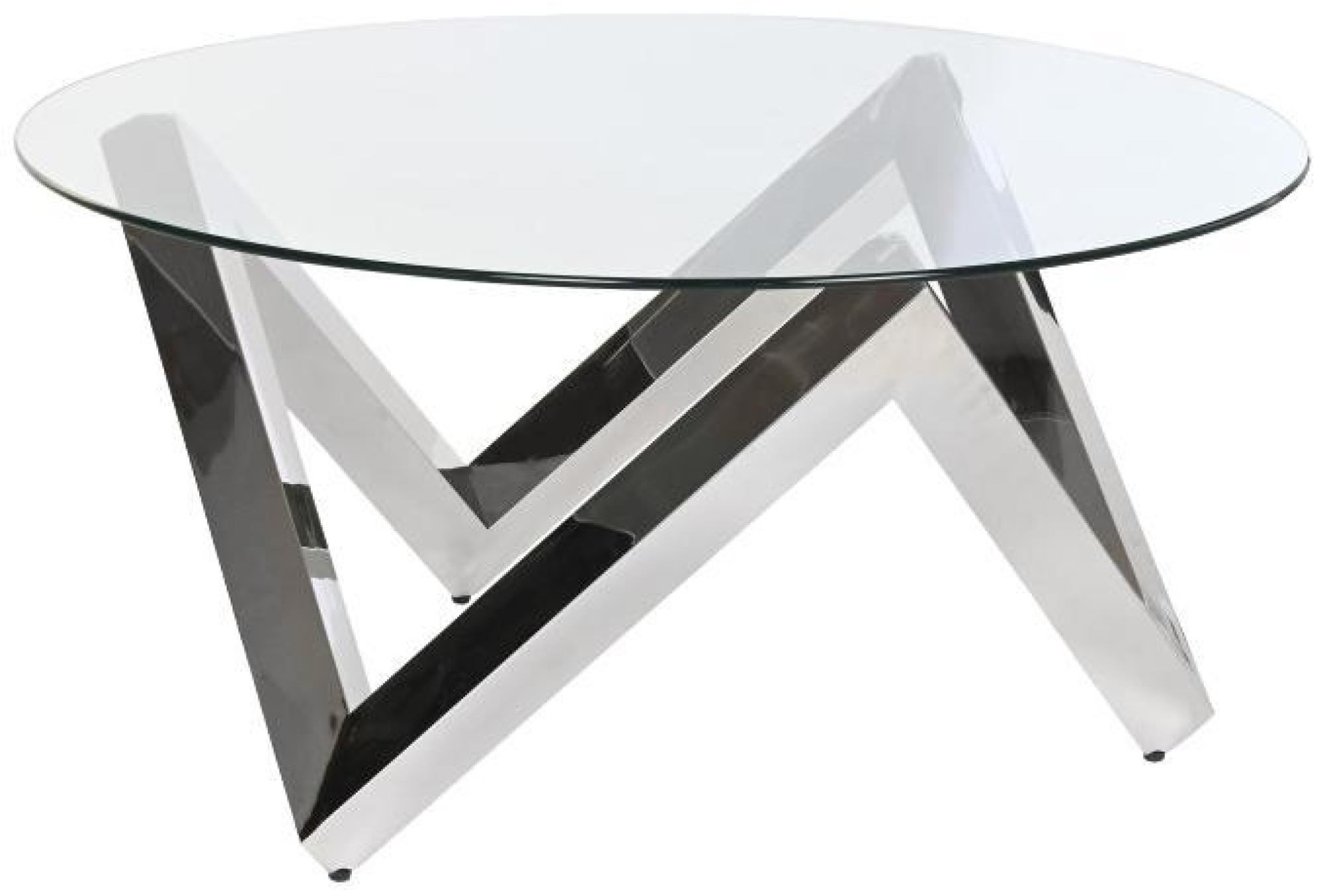 Product photograph of Chic Glass Top Round Coffee Table from Choice Furniture Superstore.