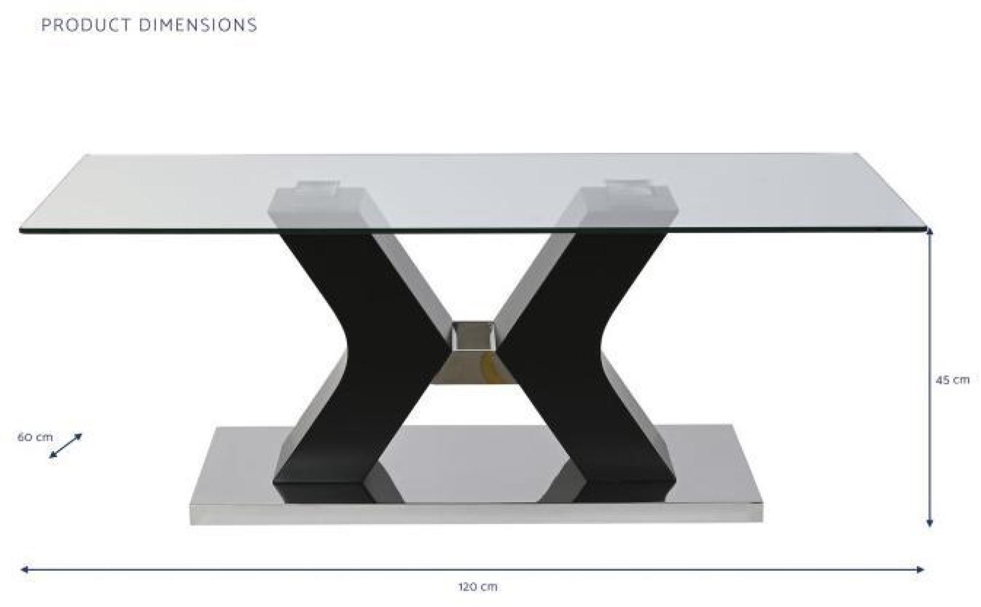 Product photograph of Modern Glass Top Coffee Table from Choice Furniture Superstore.