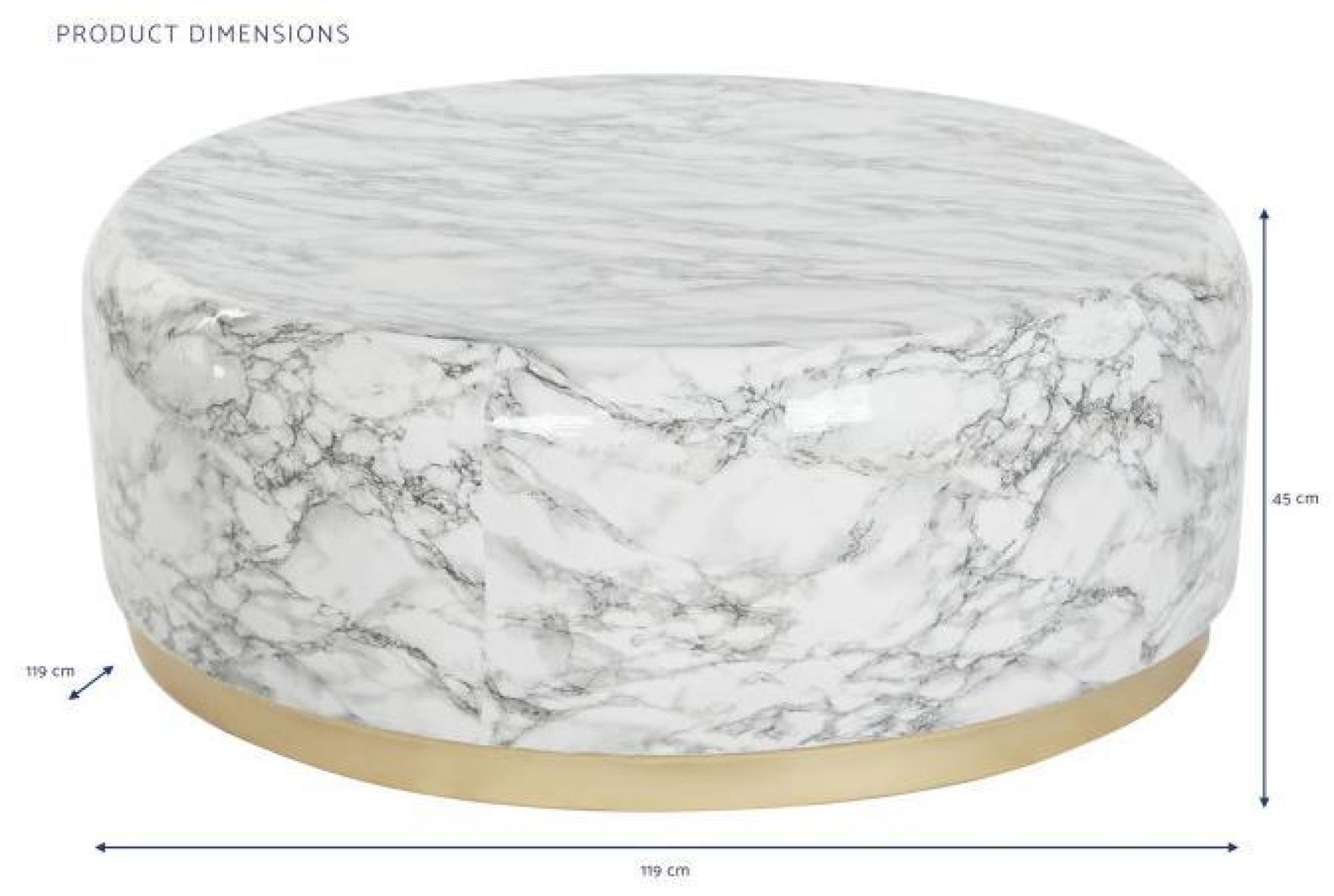 Product photograph of Modern White Round Coffee Table from Choice Furniture Superstore.