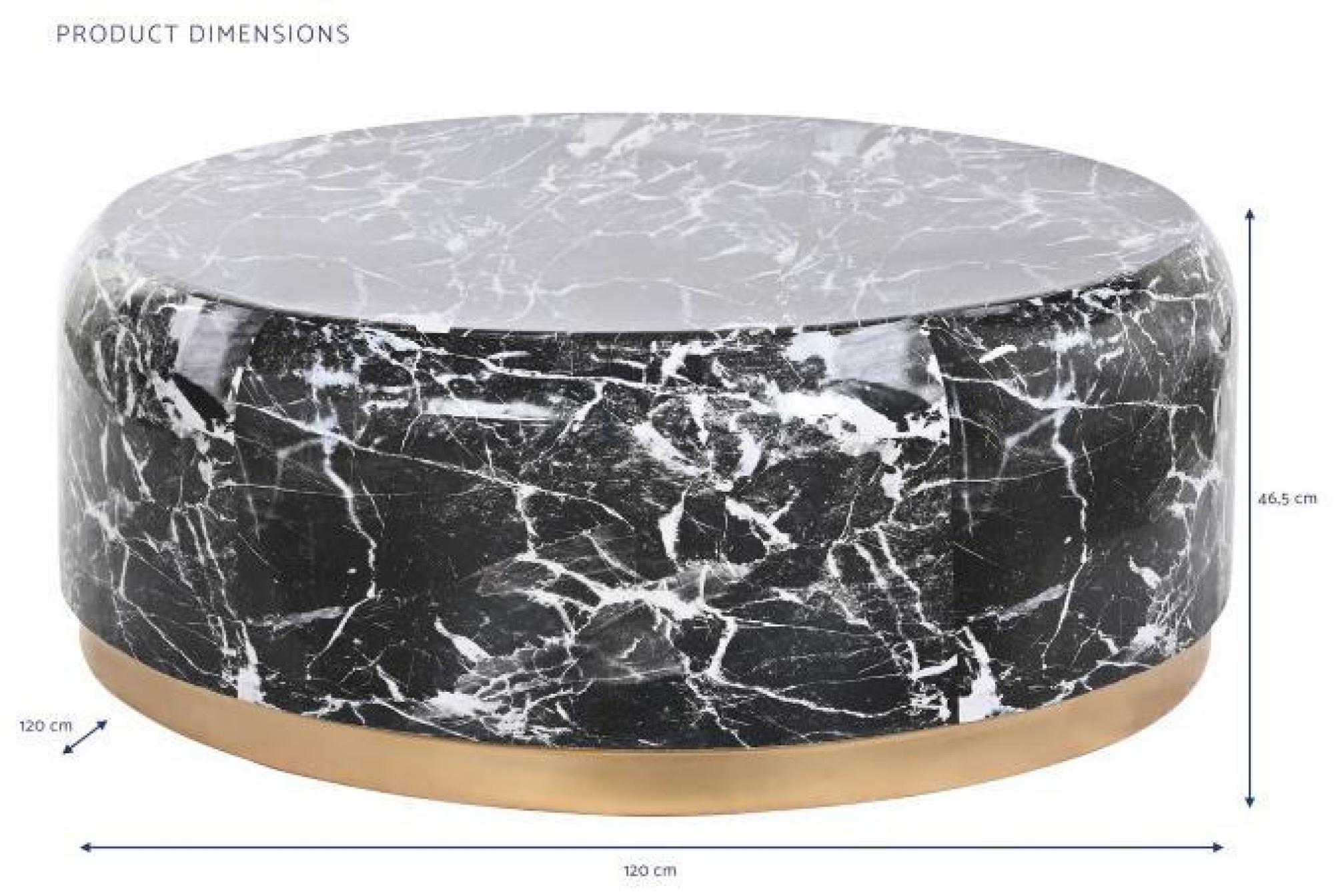 Product photograph of Modern Black Round Coffee Table from Choice Furniture Superstore.