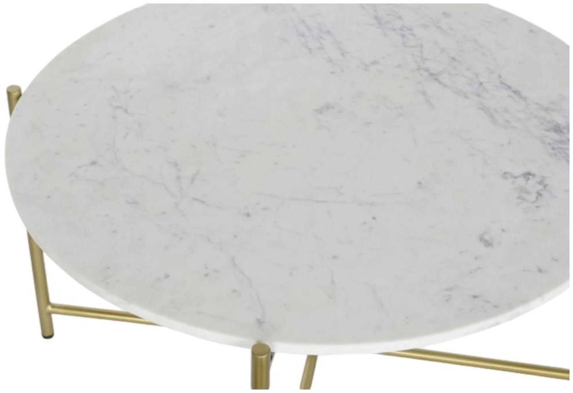 Product photograph of Glam White Marble Round Coffee Table from Choice Furniture Superstore.