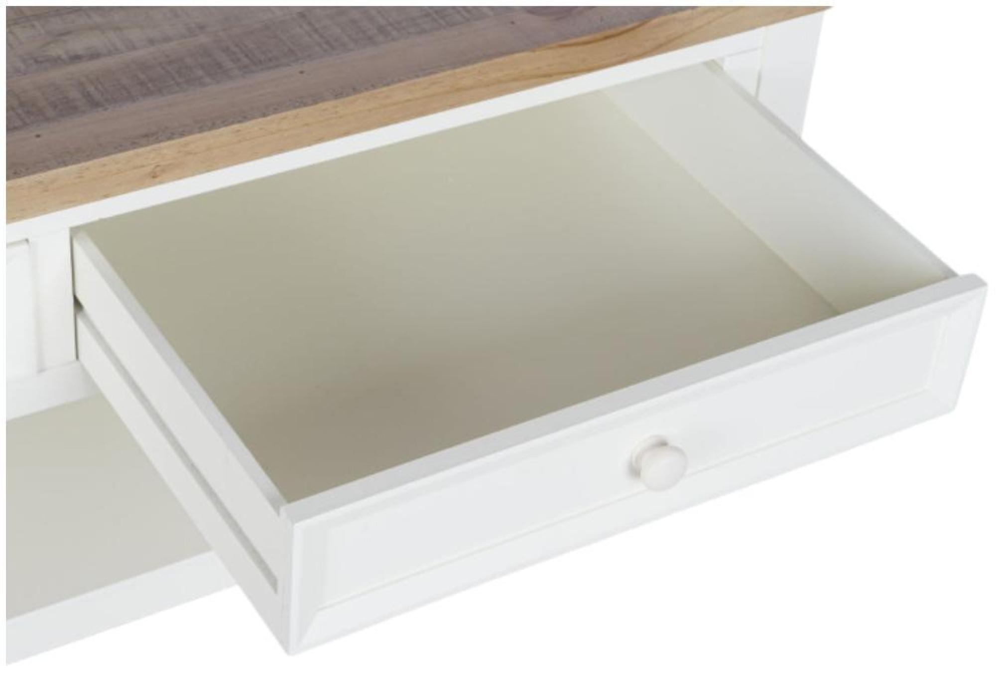 Product photograph of Portsmouth White Painted 2 Drawer Coffee Table from Choice Furniture Superstore.
