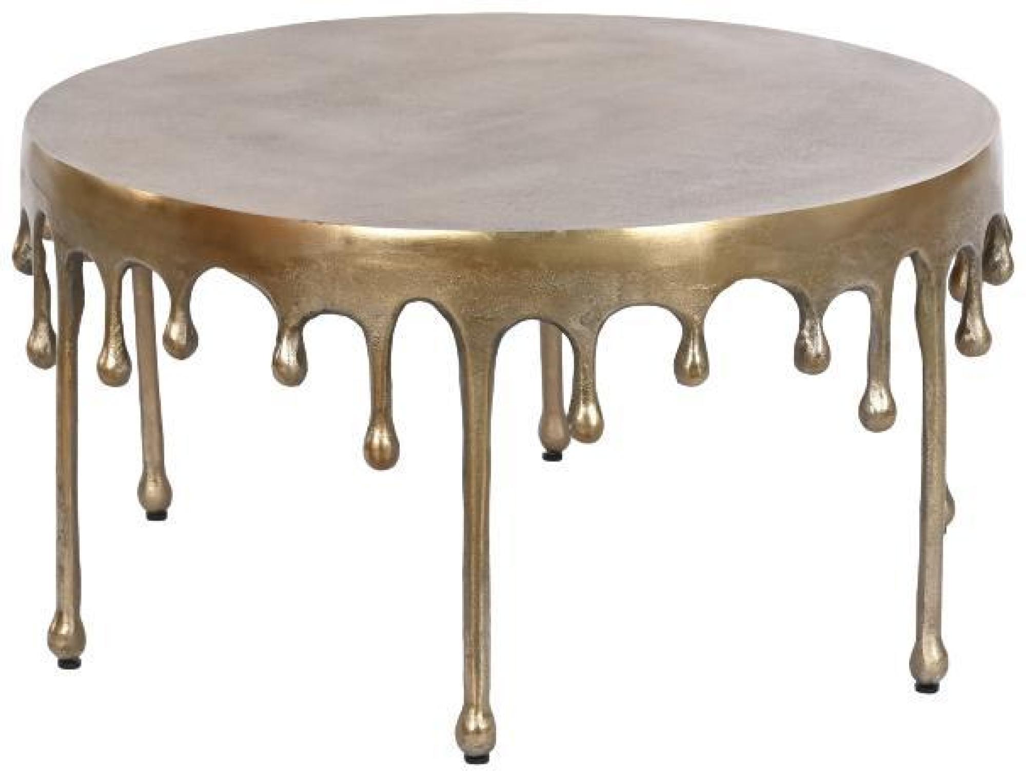 Product photograph of Golden Metal Round Coffee Table from Choice Furniture Superstore.