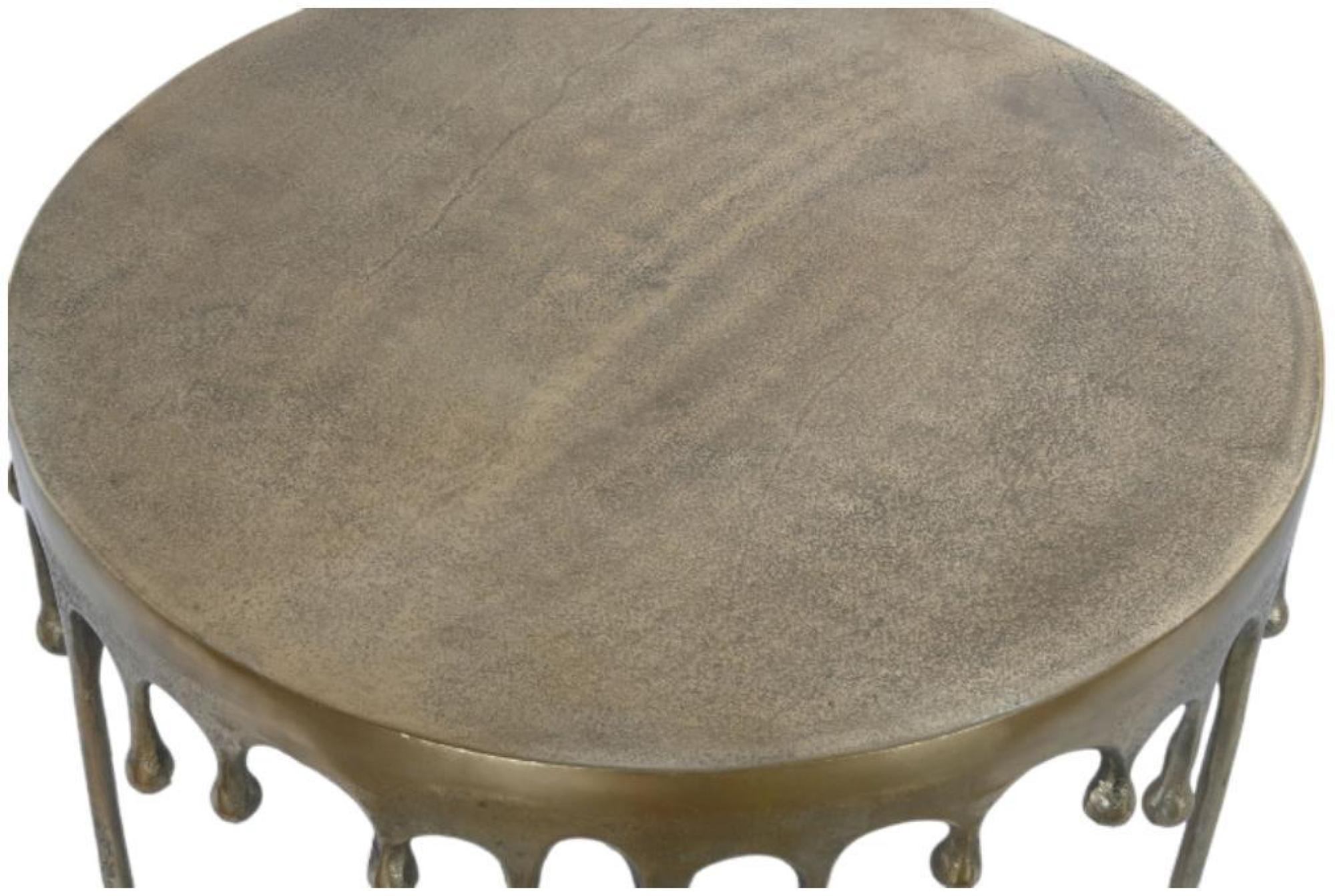 Product photograph of Golden Metal Round Coffee Table from Choice Furniture Superstore.