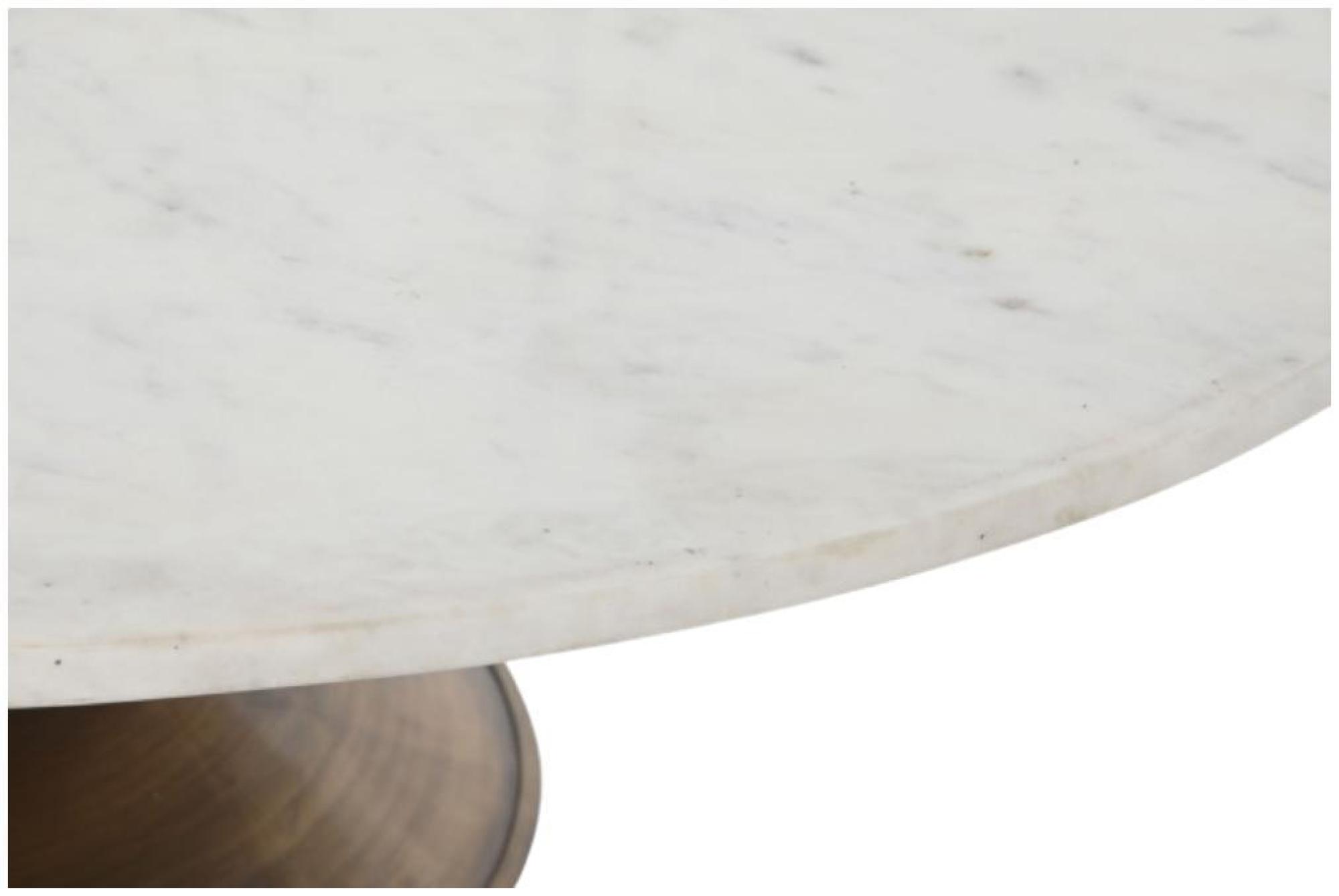 Product photograph of Modern White Marble Round Coffee Table from Choice Furniture Superstore.