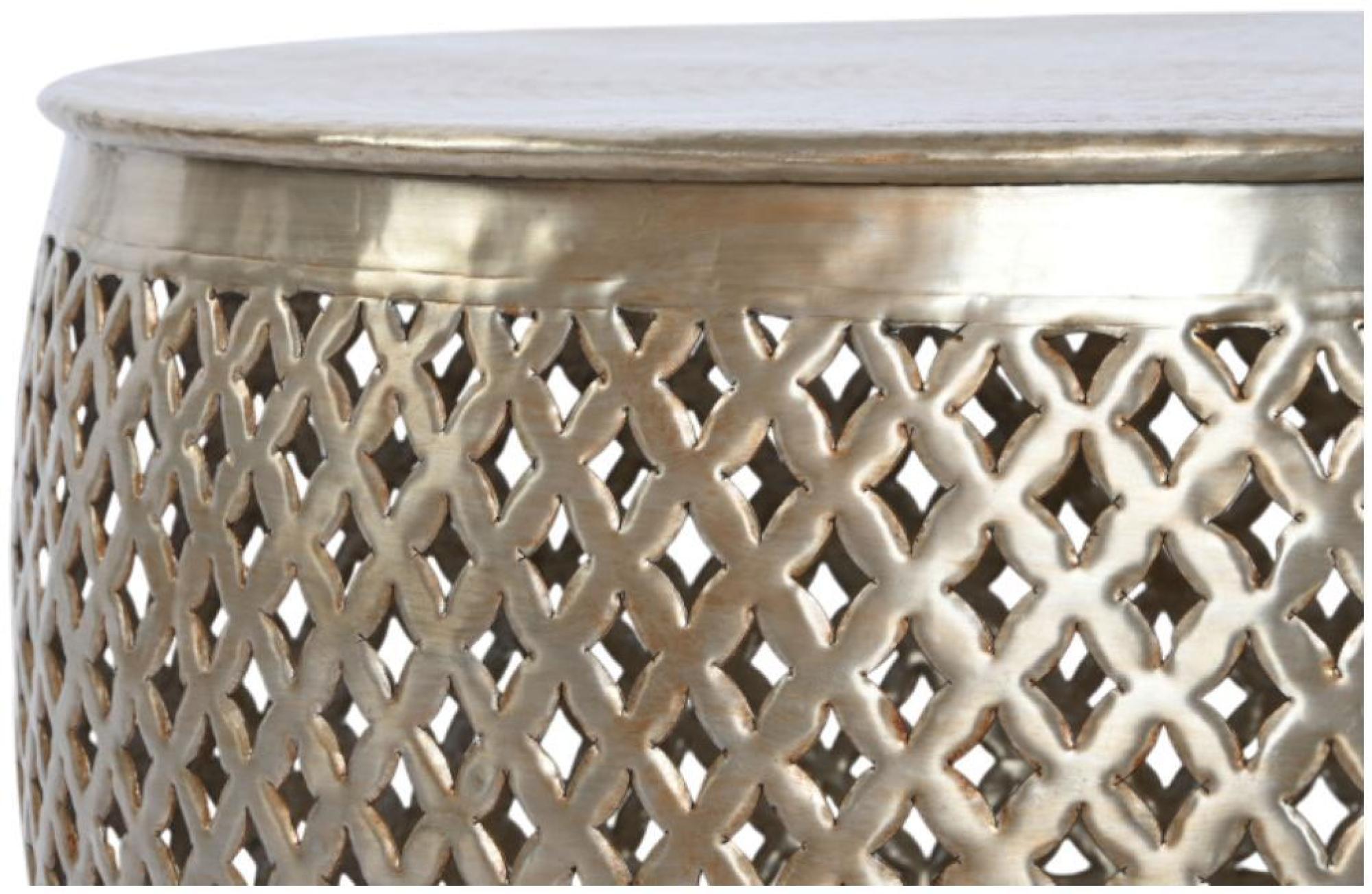 Product photograph of Indian Golden Metal Round Coffee Table from Choice Furniture Superstore.