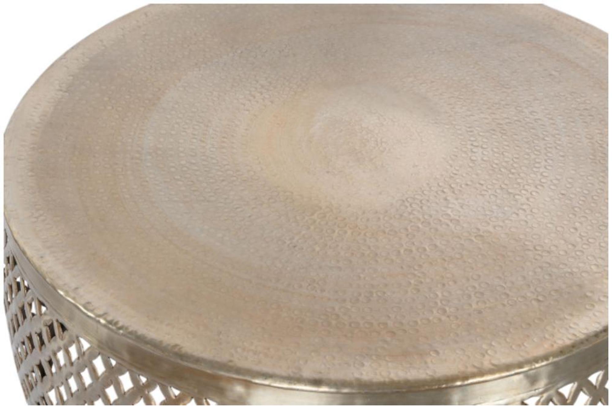 Product photograph of Indian Golden Metal Round Coffee Table from Choice Furniture Superstore.