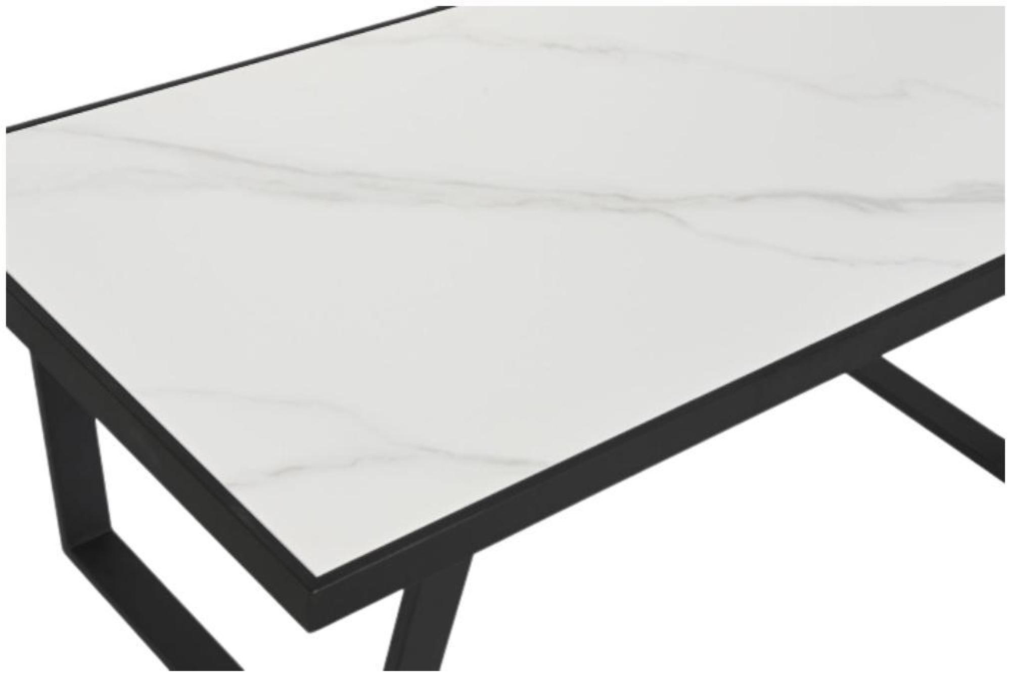 Product photograph of Urban White And Black Metal Coffee Table from Choice Furniture Superstore.