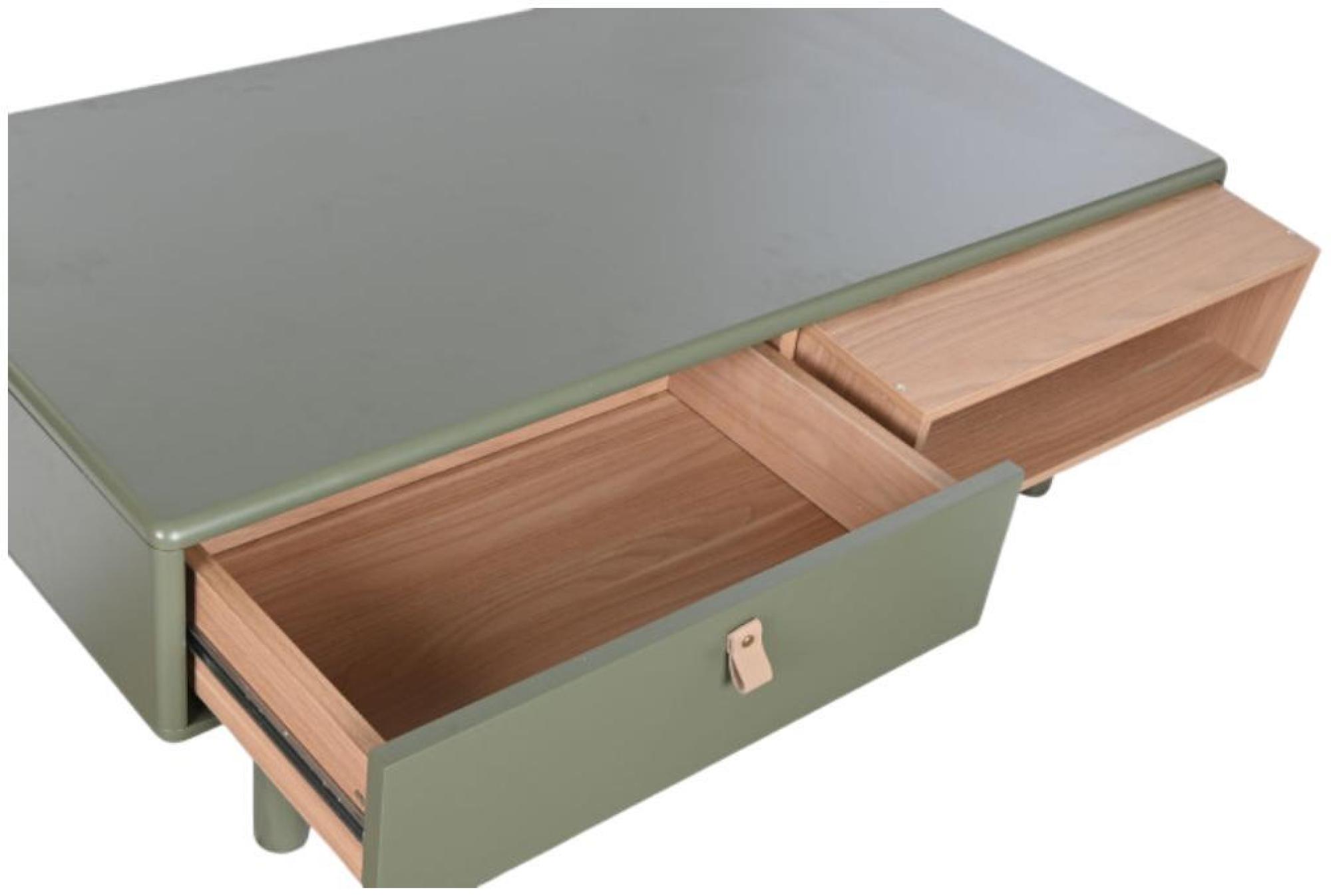 Product photograph of Scandi Green Wood Storage Coffee Table from Choice Furniture Superstore.