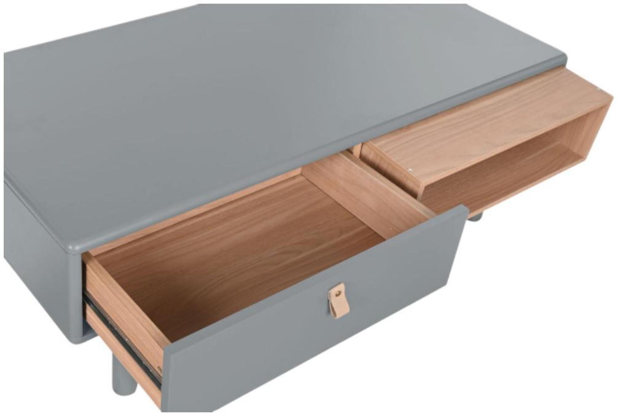 Product photograph of Scandi Grey Wood Storage Coffee Table from Choice Furniture Superstore.