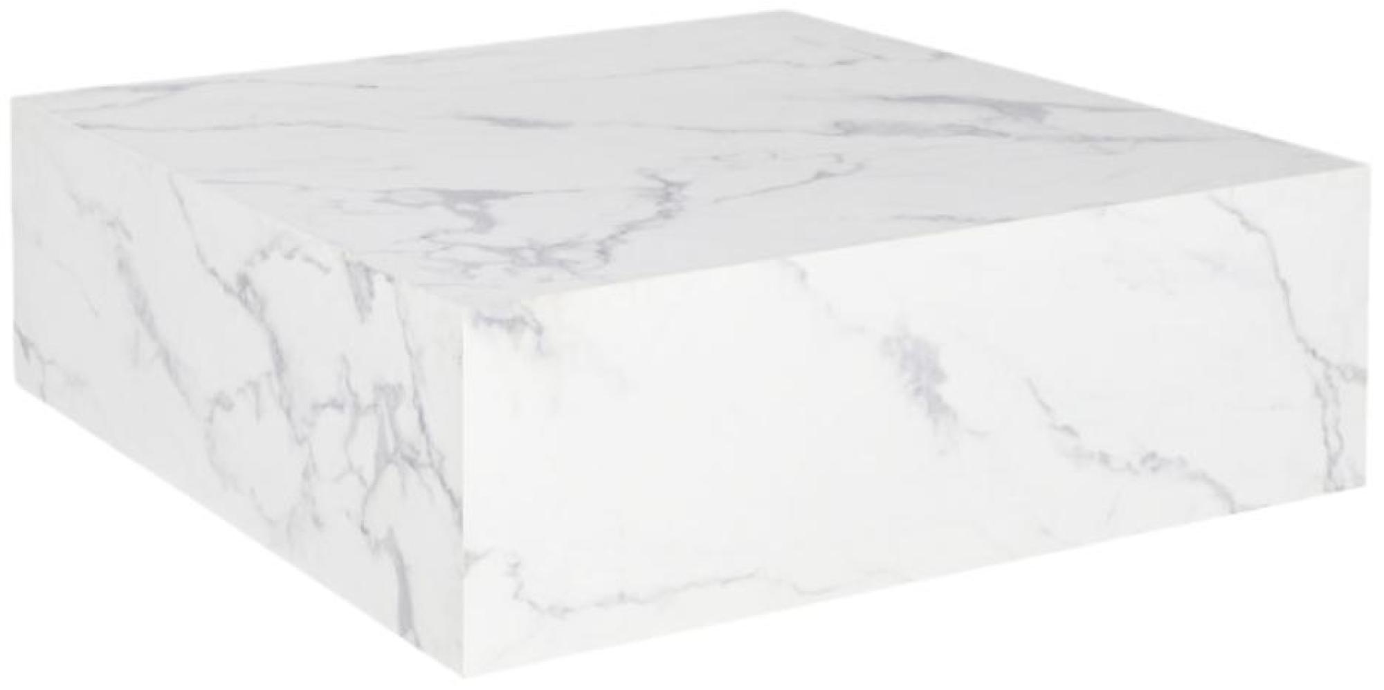 Product photograph of Modern White Wood Simil Marmol Square Coffee Table from Choice Furniture Superstore.