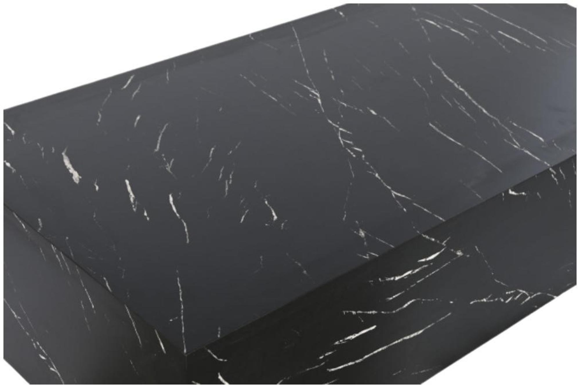 Product photograph of Modern Black Wood Simil Marmol Coffee Table from Choice Furniture Superstore.