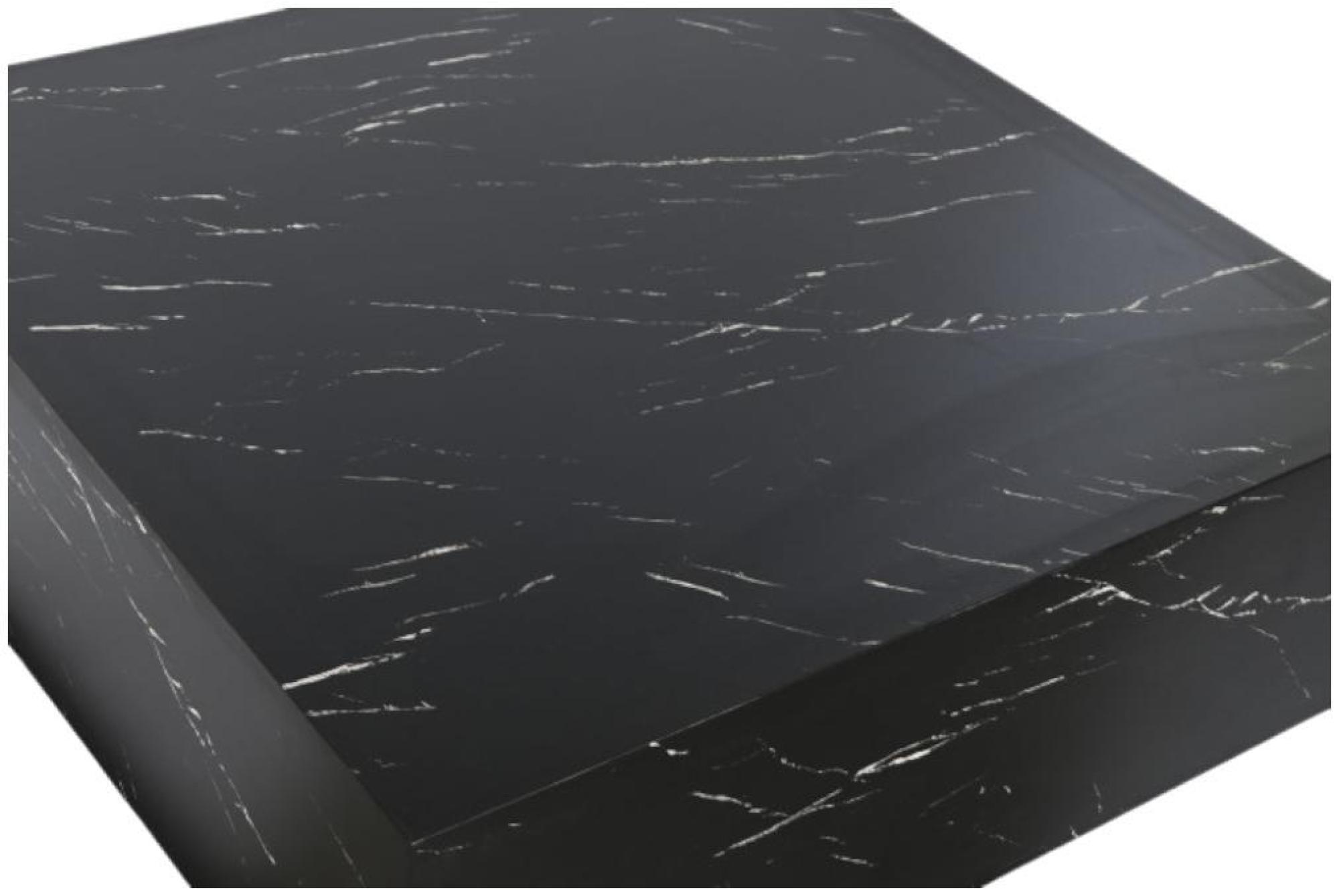 Product photograph of Modern Black Wood Simil Marmol Square Coffee Table from Choice Furniture Superstore.