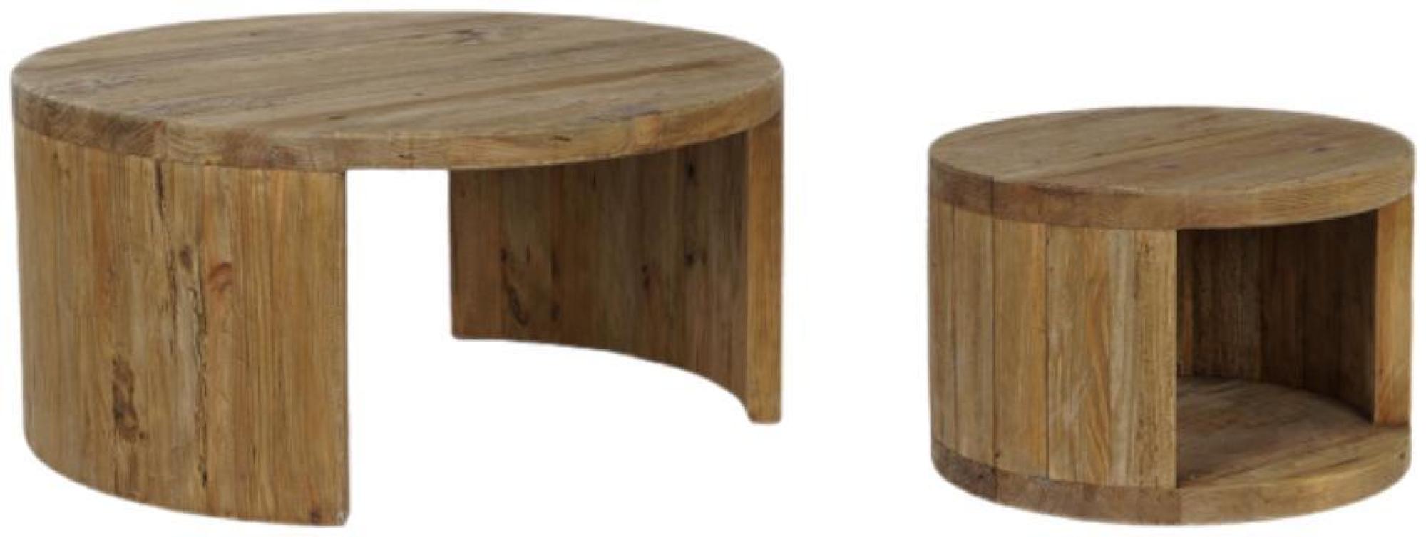 Product photograph of Alpine Set Of 2 Wooden Round Coffee Table from Choice Furniture Superstore.