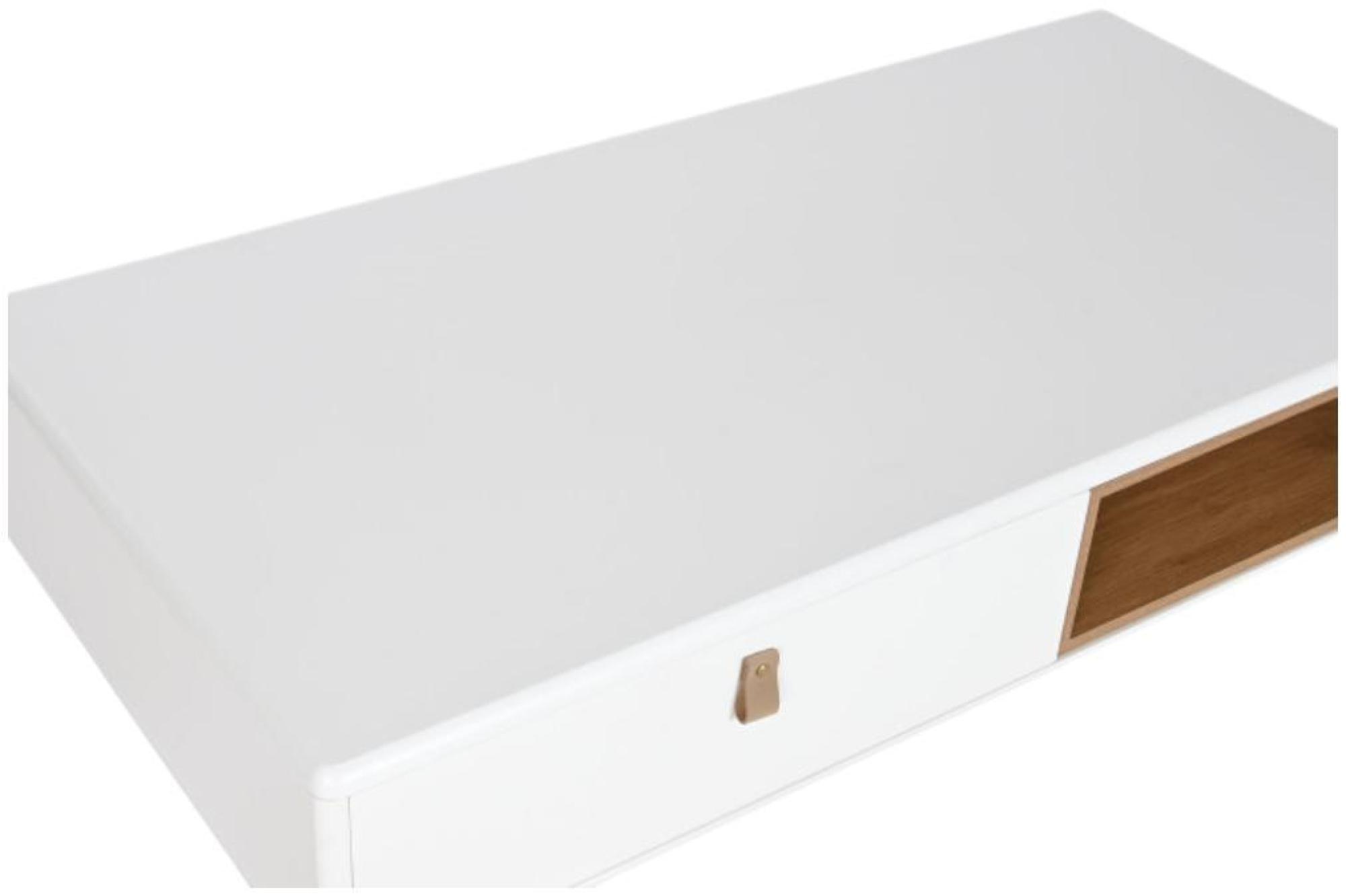 Product photograph of Scandi White Wood Storage Coffee Table from Choice Furniture Superstore.