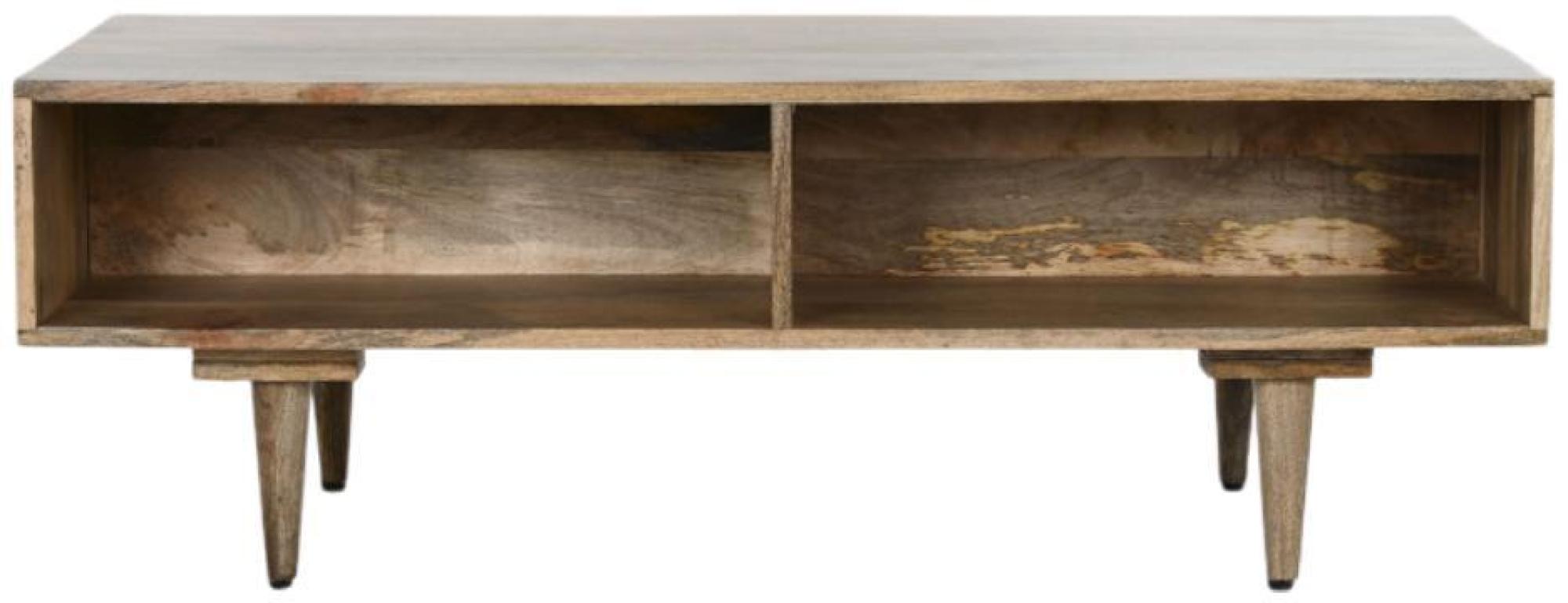 Product photograph of Guna Mango Wood White Geomatric Printed 2 Drawer Coffee Table from Choice Furniture Superstore.