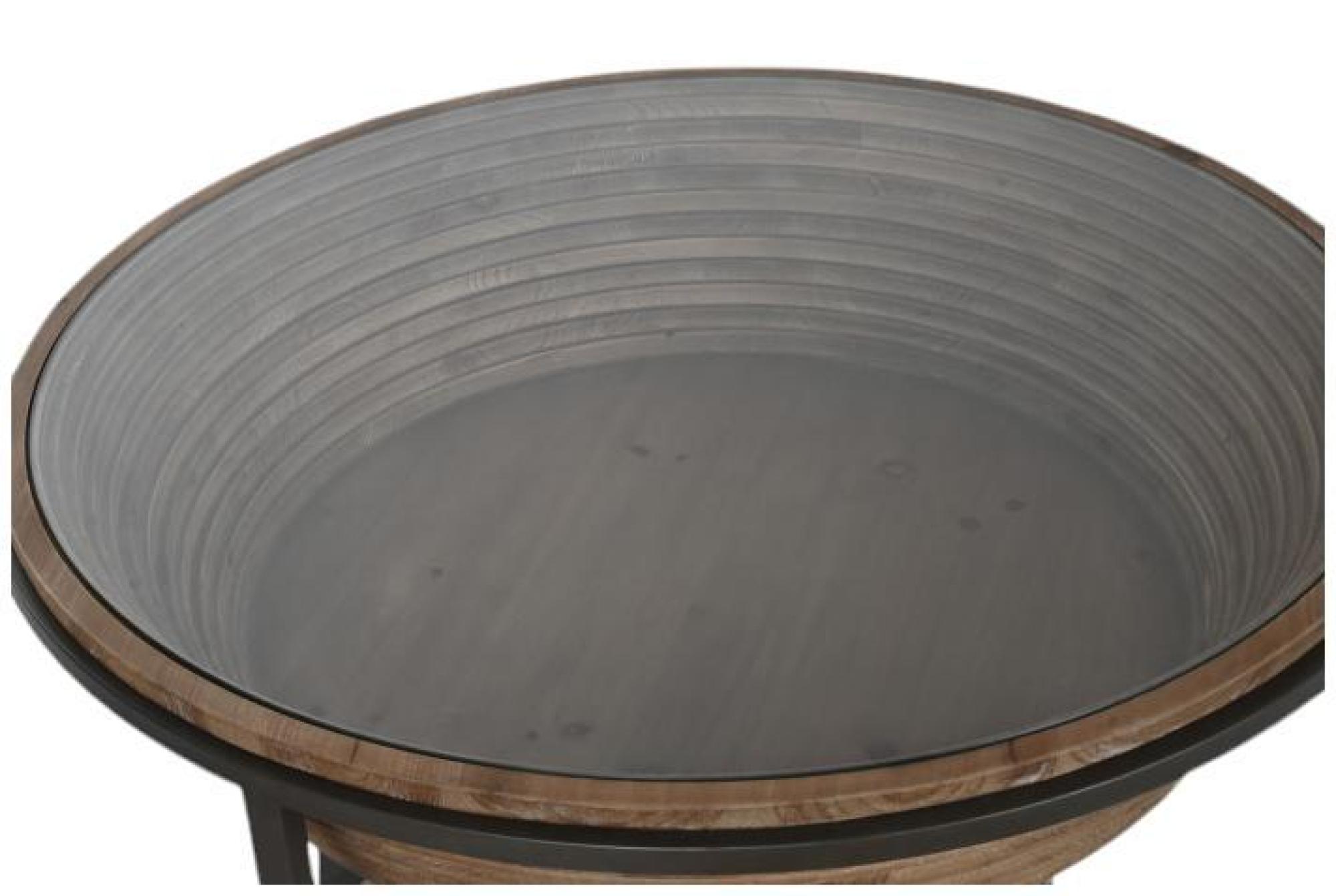 Product photograph of Modern Glass Top Round Coffee Table from Choice Furniture Superstore.